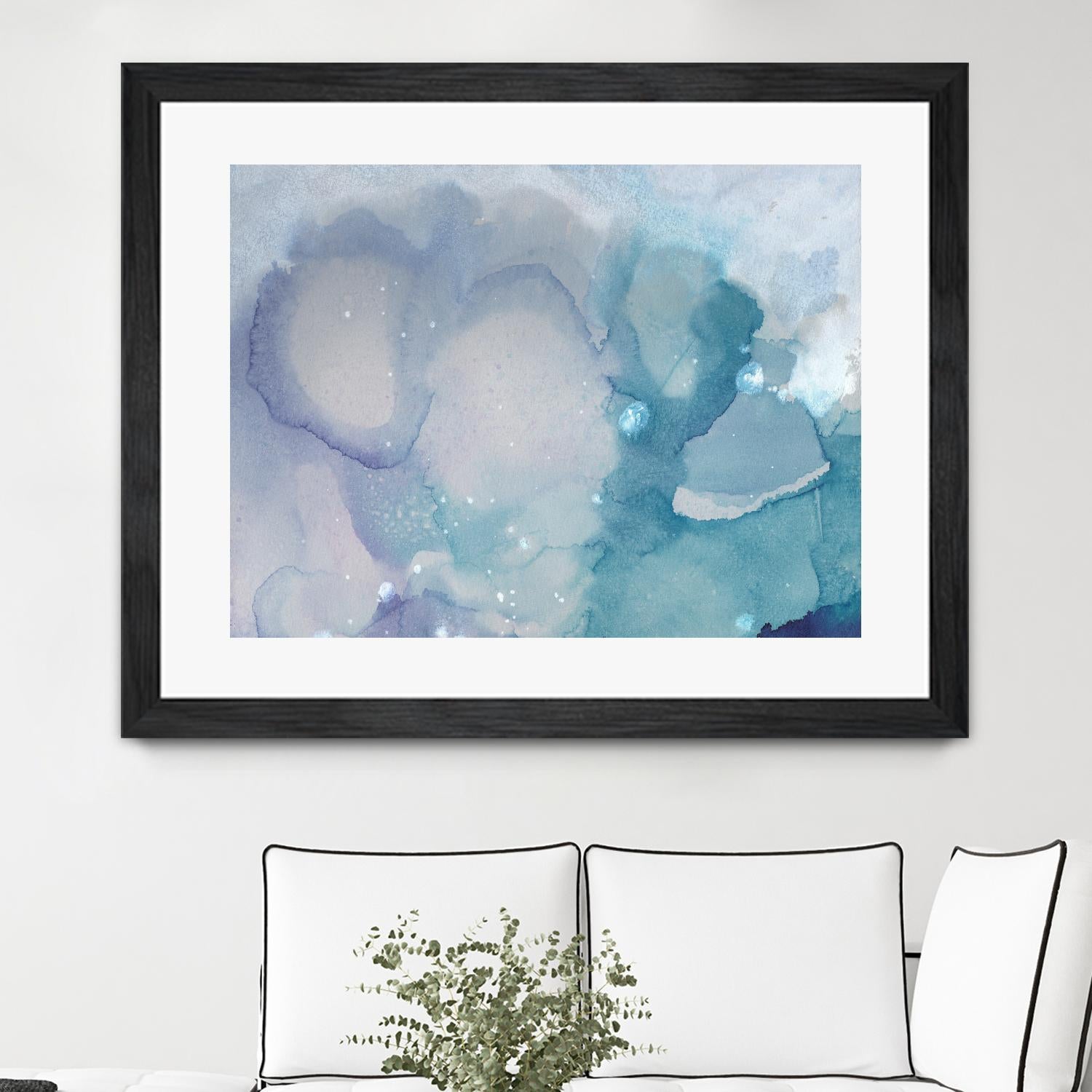 Ice Crystals I by Joyce Combs on GIANT ART - blue abstract