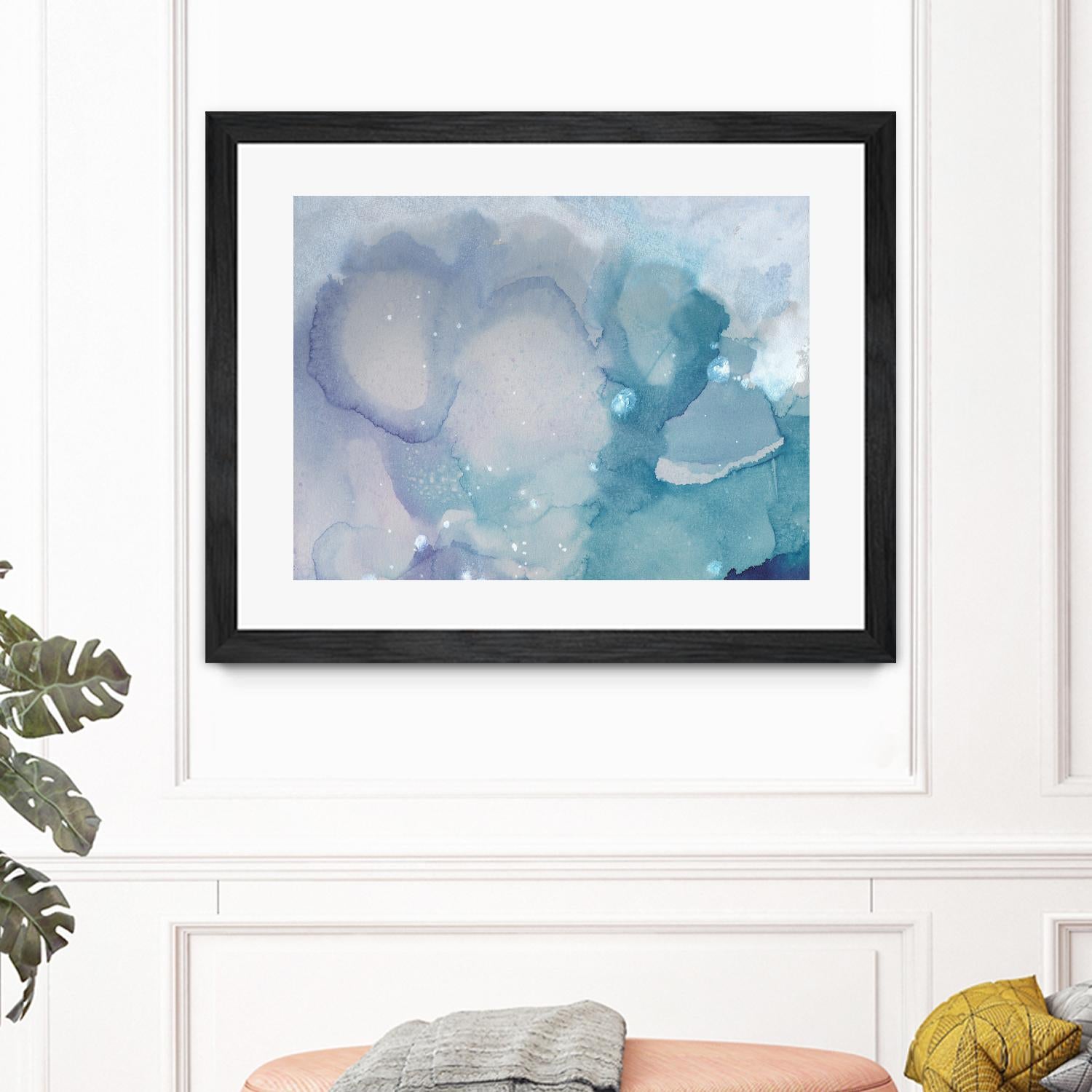 Ice Crystals I by Joyce Combs on GIANT ART - blue abstract