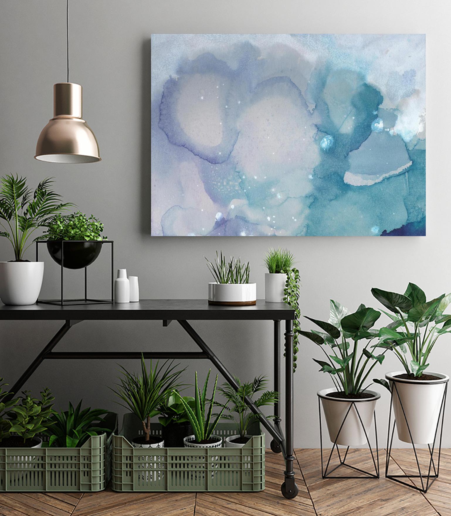 Ice Crystals I by Joyce Combs on GIANT ART - blue abstract