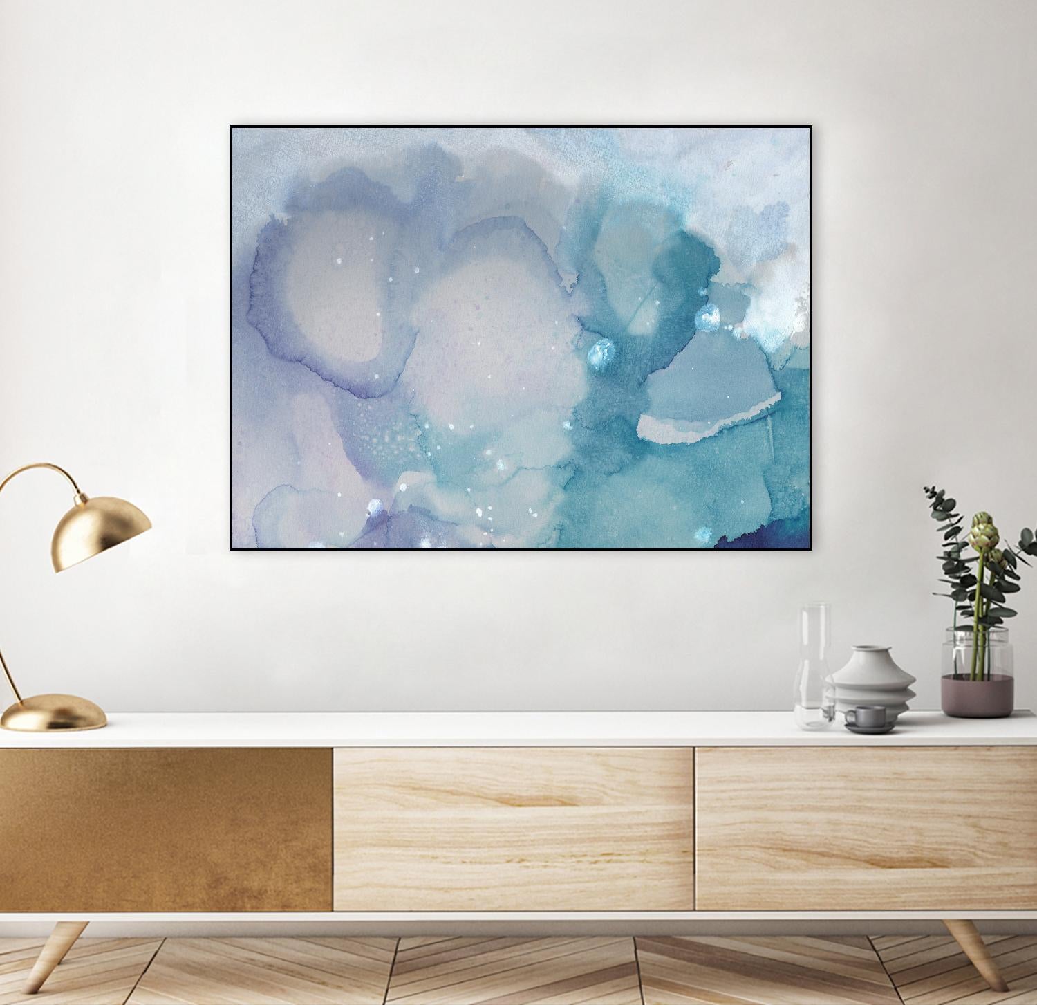 Ice Crystals I by Joyce Combs on GIANT ART - blue abstract