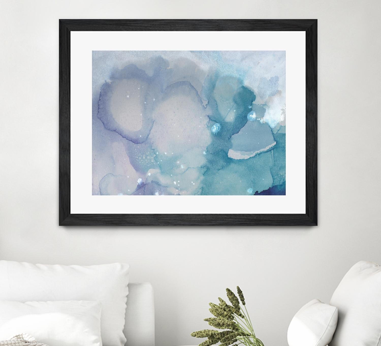 Ice Crystals I by Joyce Combs on GIANT ART - blue abstract