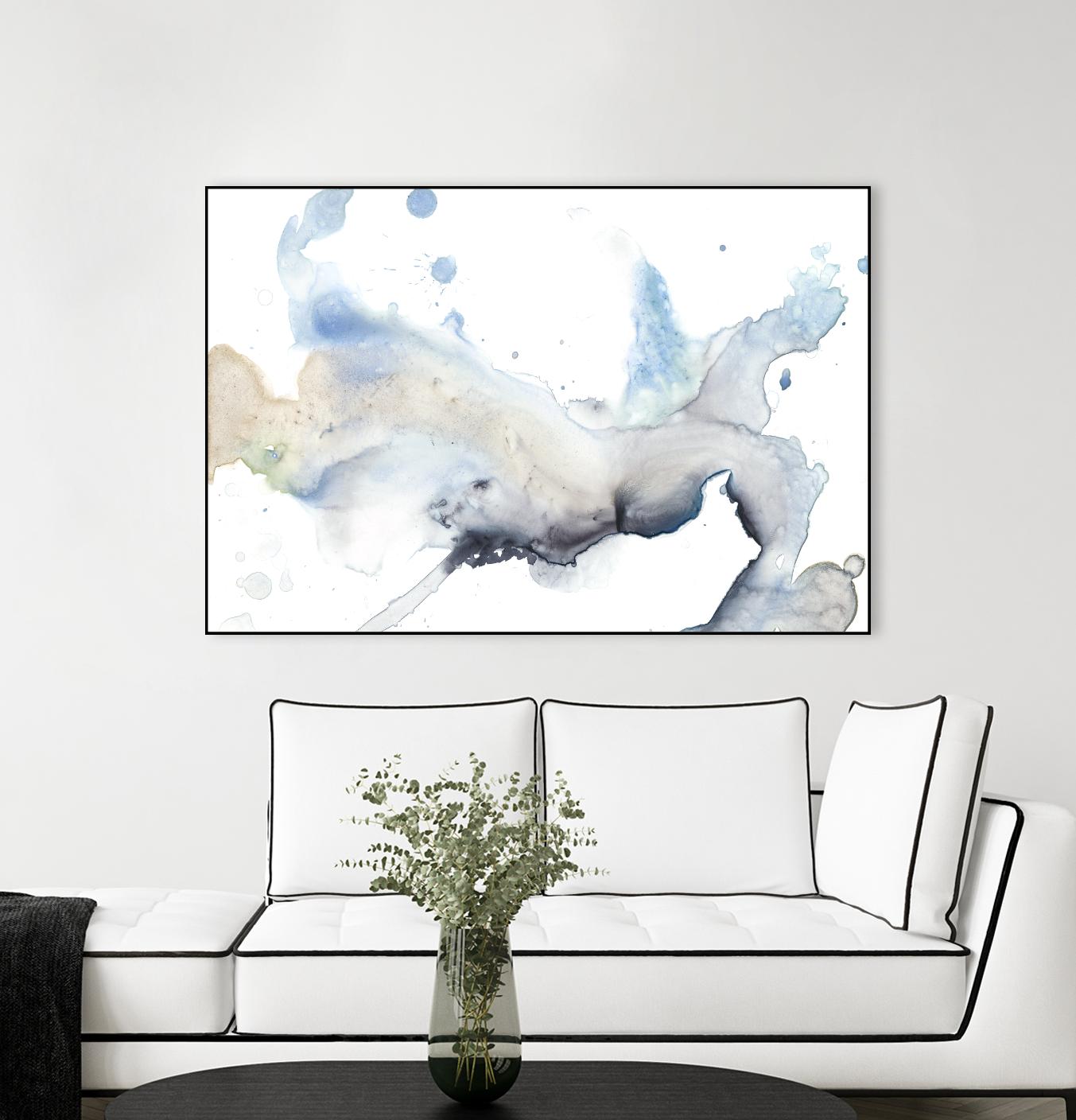 Bloom Cloud I by Jennifer Goldberger on GIANT ART - blue abstract