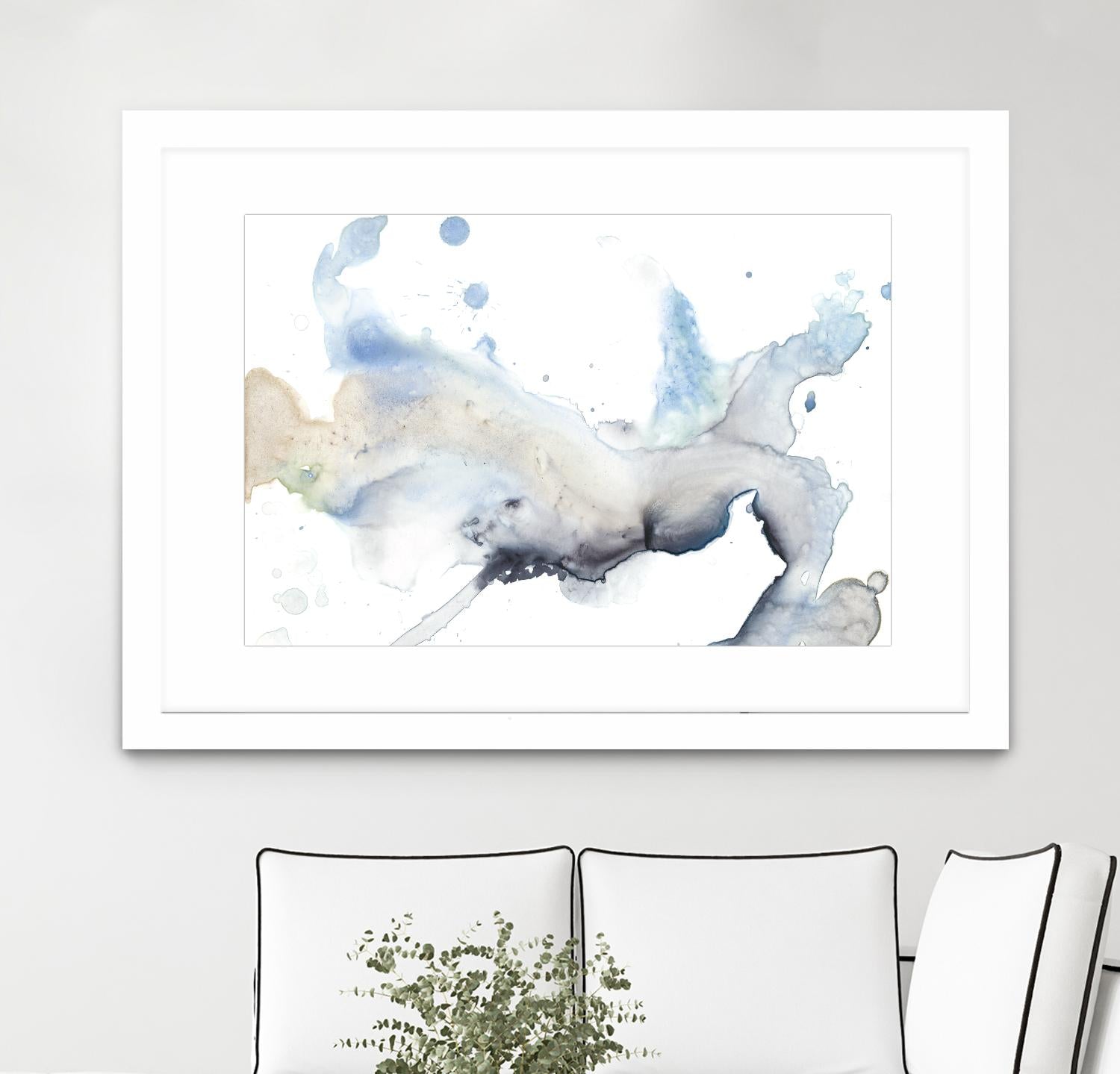 Bloom Cloud I by Jennifer Goldberger on GIANT ART - blue abstract