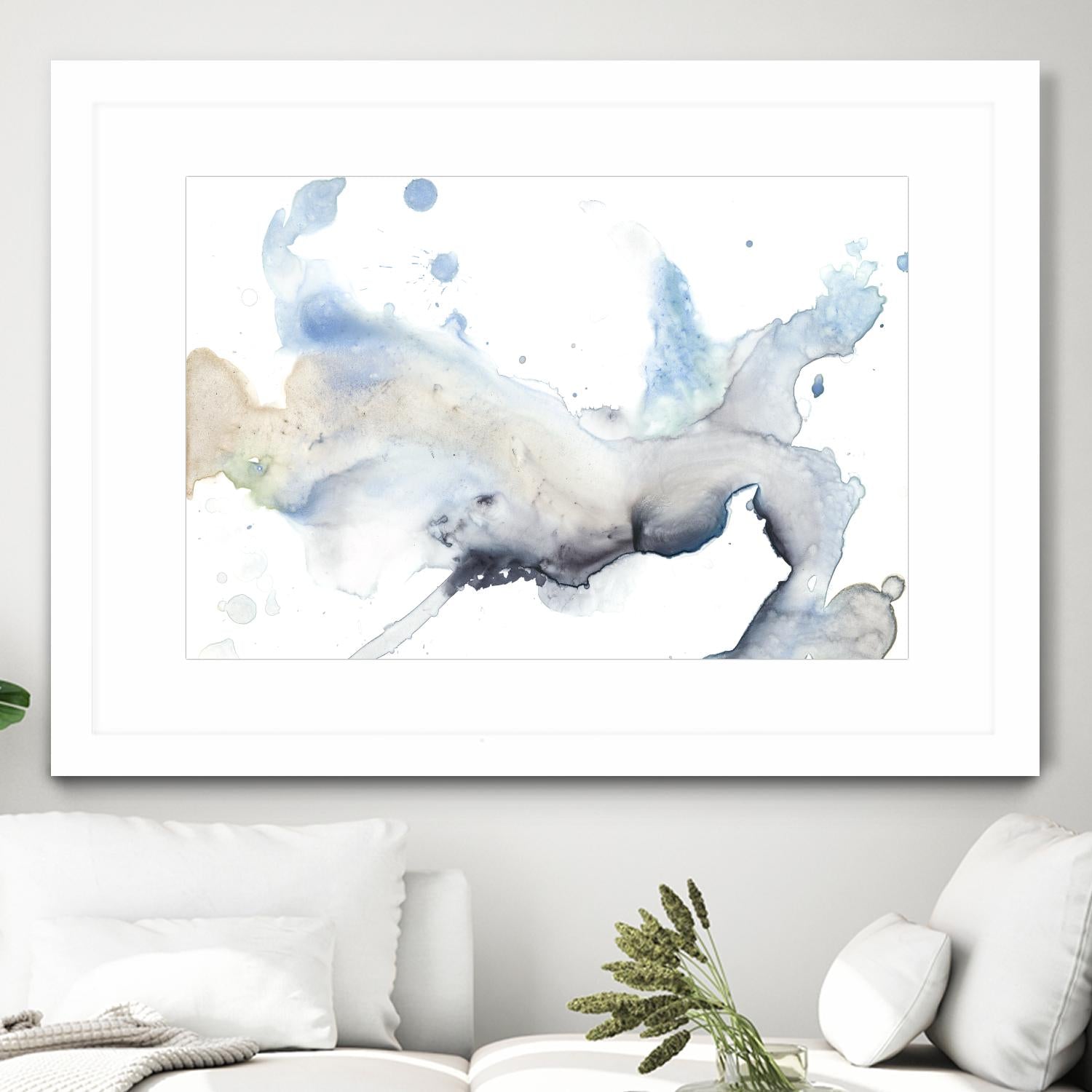 Bloom Cloud I by Jennifer Goldberger on GIANT ART - blue abstract