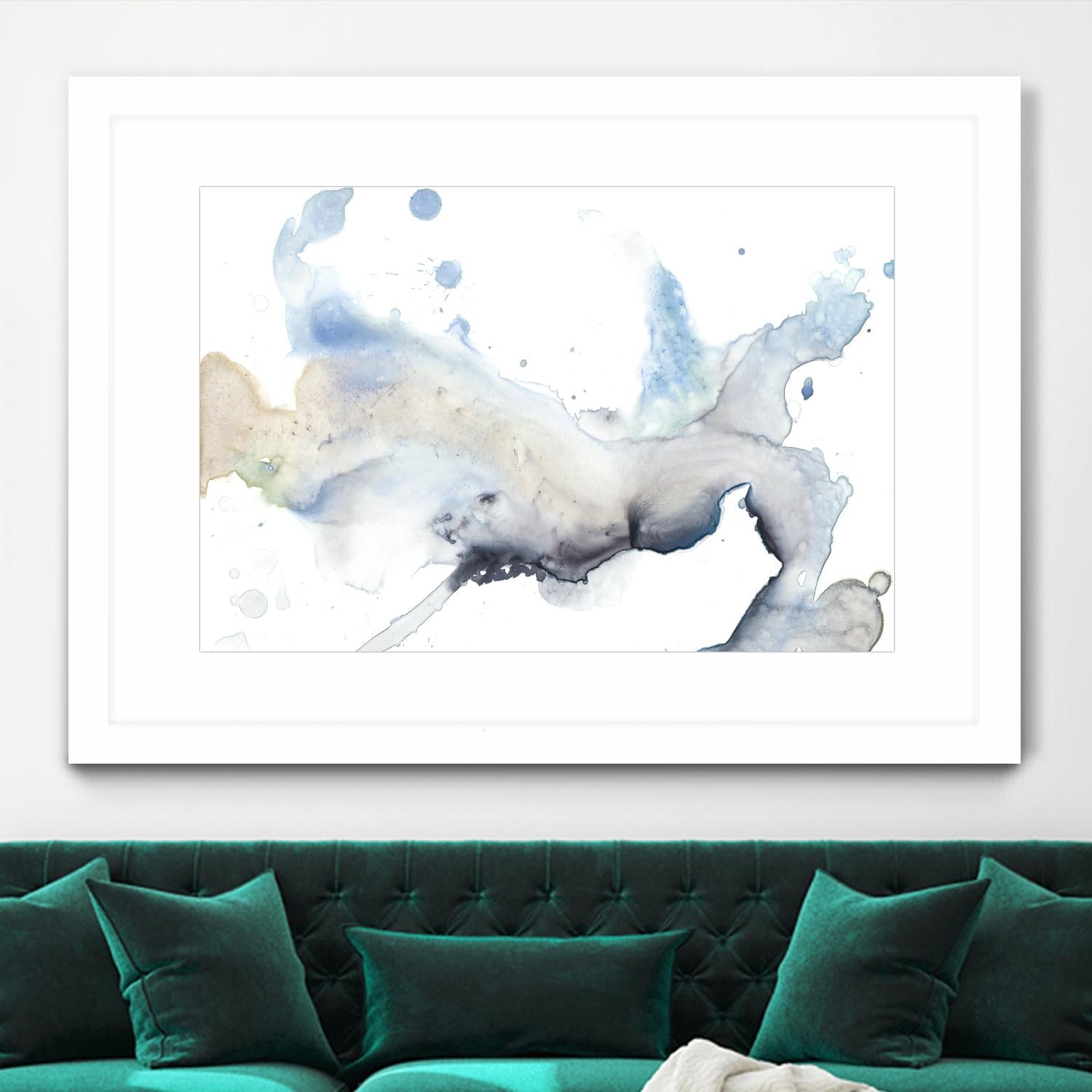 Bloom Cloud I by Jennifer Goldberger on GIANT ART - blue abstract