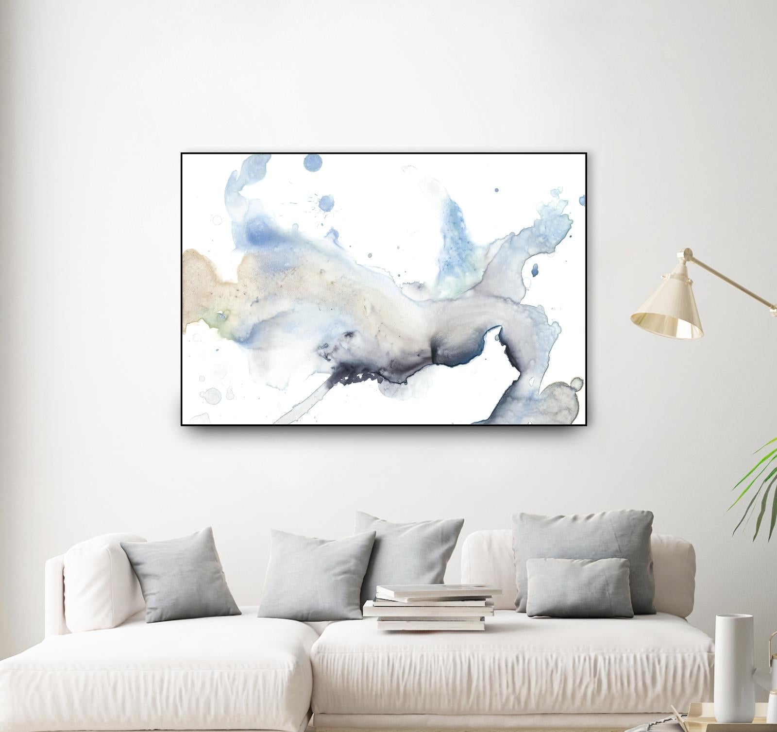 Bloom Cloud I by Jennifer Goldberger on GIANT ART - blue abstract