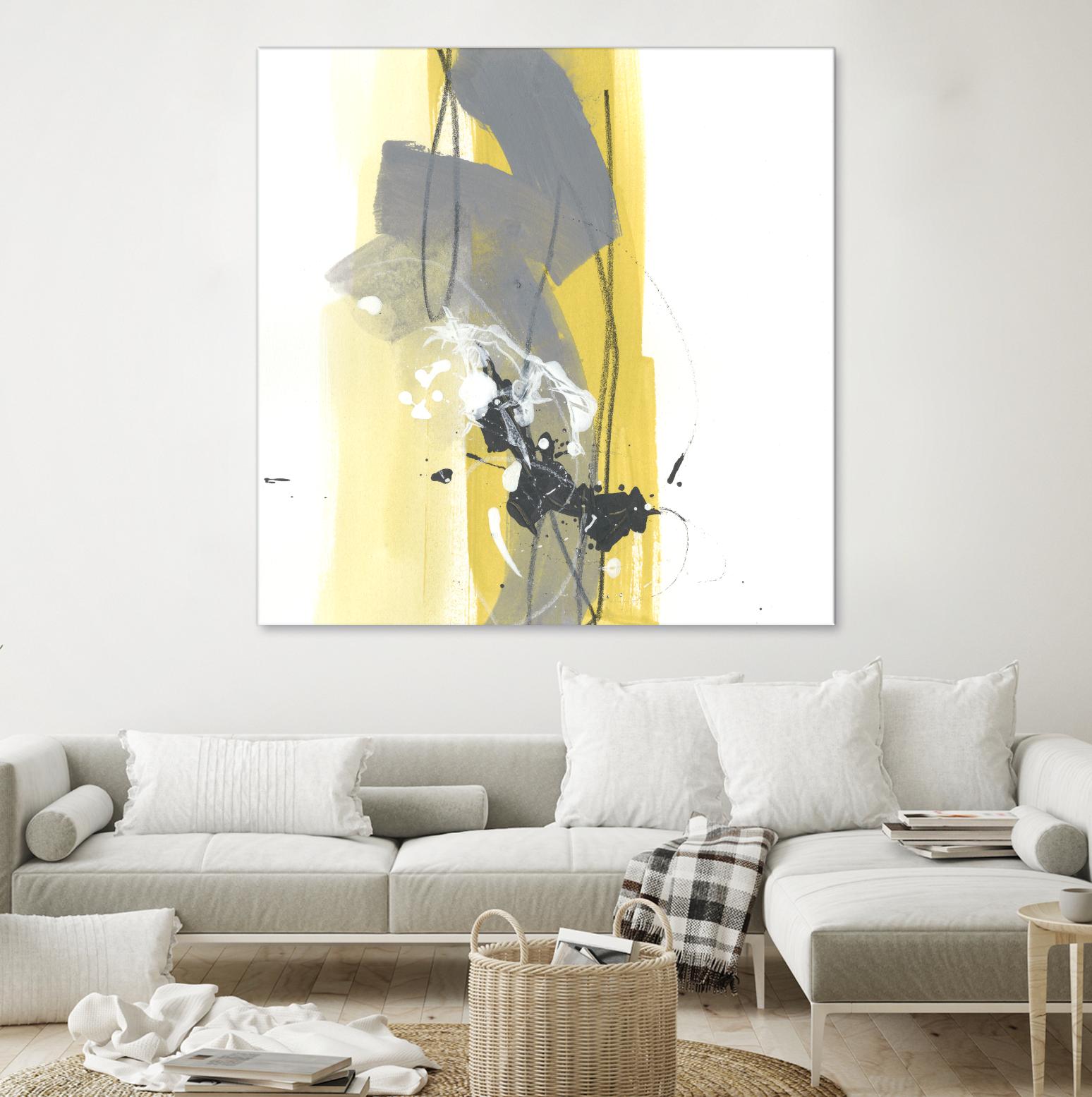 Catch Phrase I by June Erica Vess on GIANT ART - yellow abstract
