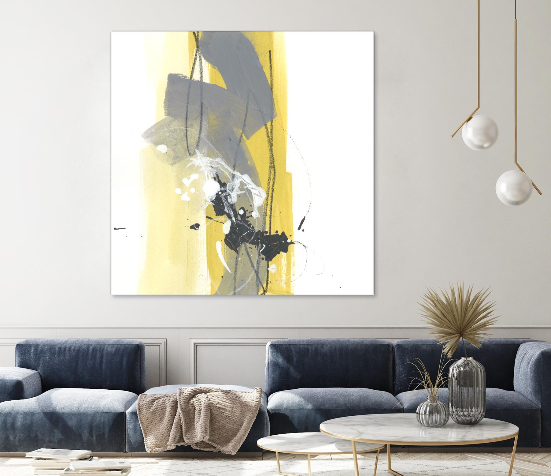 Catch Phrase I by June Erica Vess on GIANT ART - yellow abstract