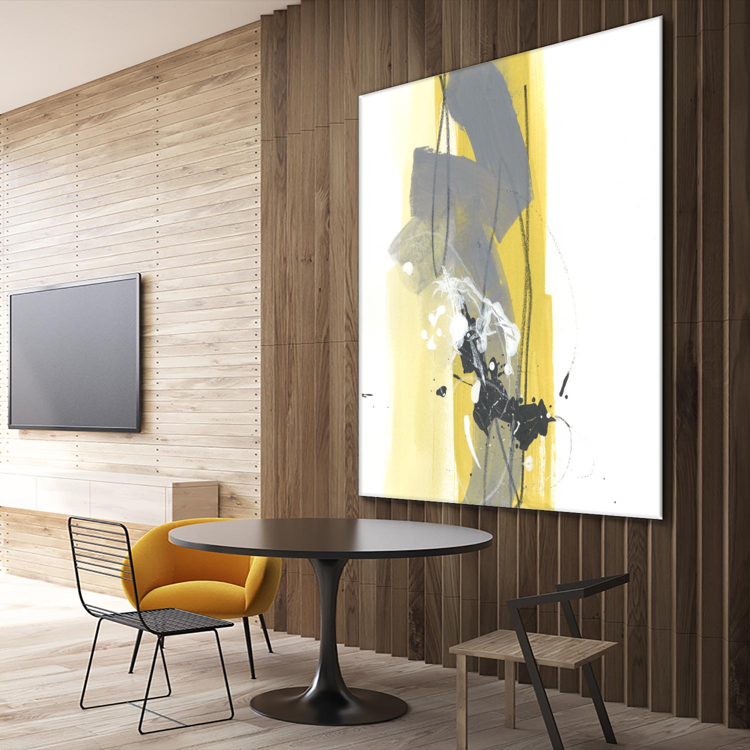 Catch Phrase I by June Erica Vess on GIANT ART - yellow abstract