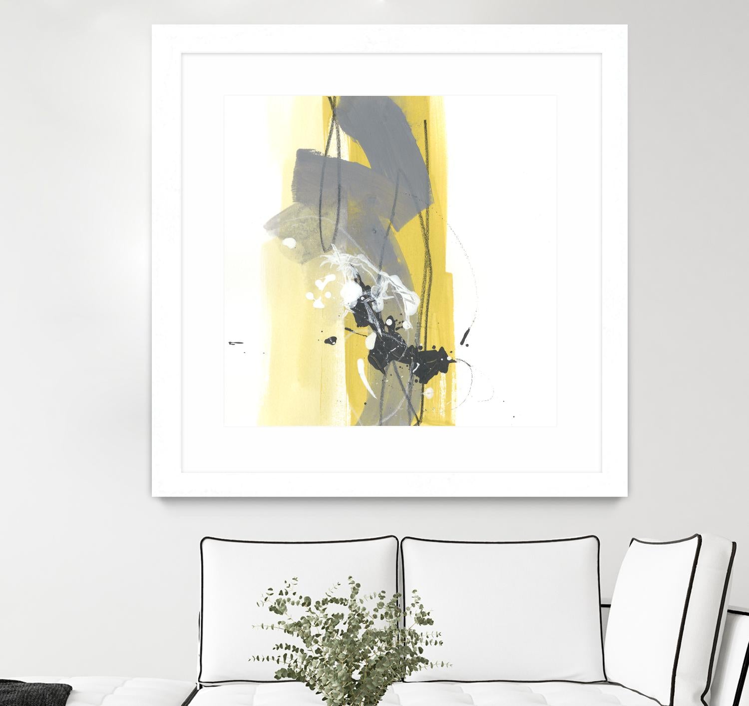 Catch Phrase I by June Erica Vess on GIANT ART - yellow abstract