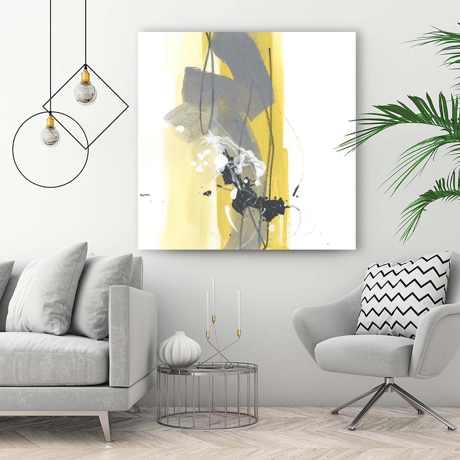 Catch Phrase I by June Erica Vess on GIANT ART - yellow abstract