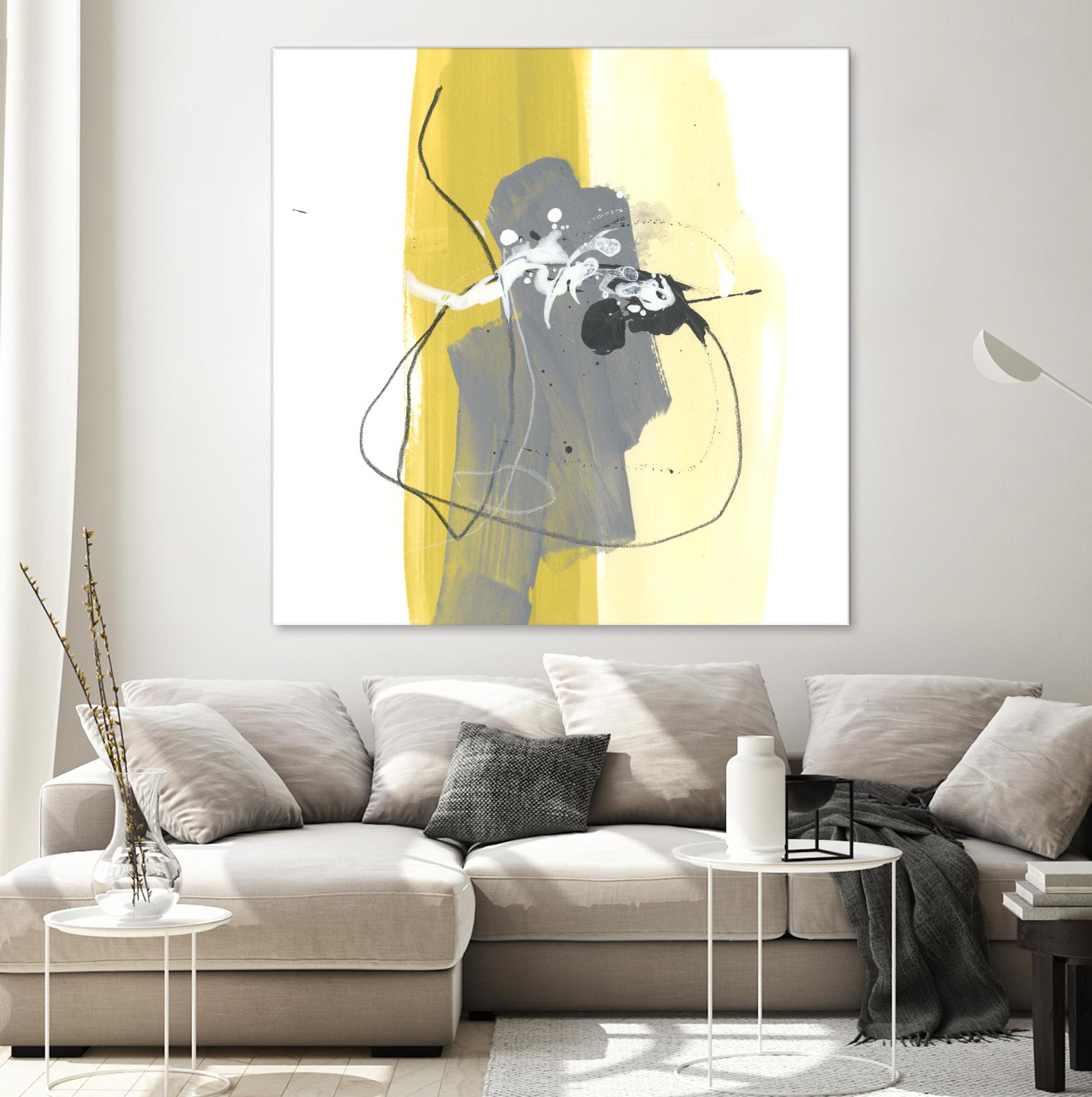 Catch Phrase III by June Erica Vess on GIANT ART - yellow abstract