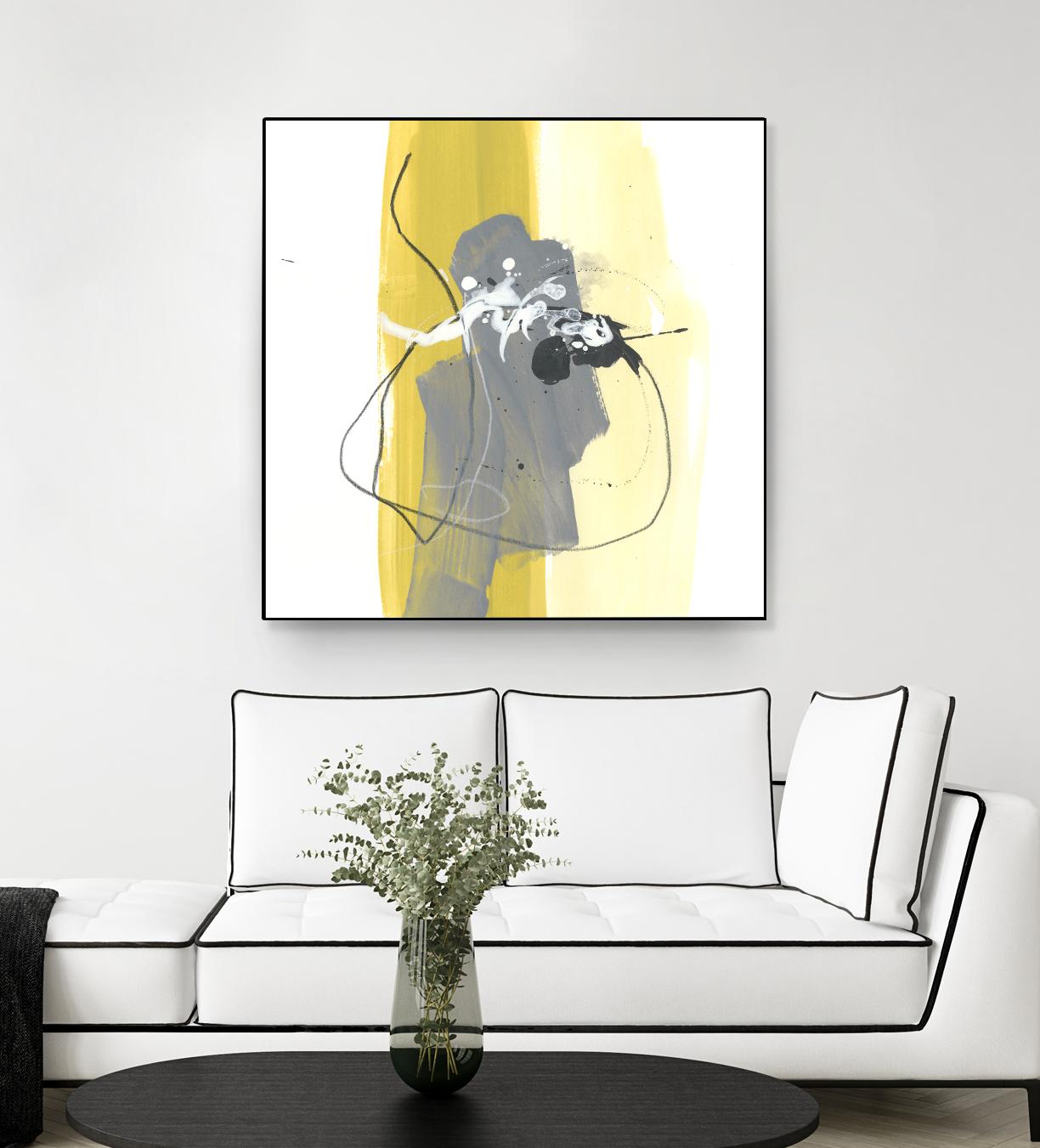 Catch Phrase III by June Erica Vess on GIANT ART - yellow abstract