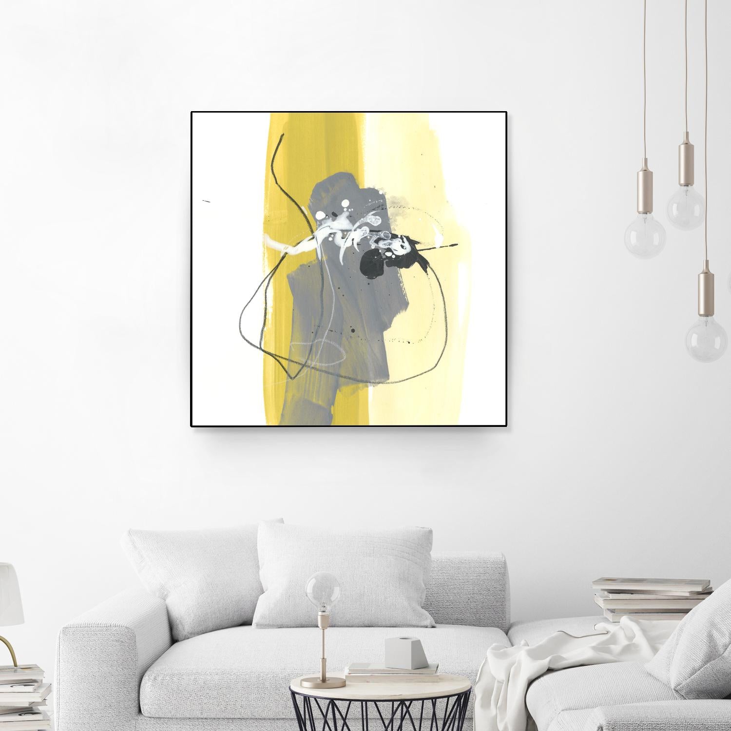 Catch Phrase III by June Erica Vess on GIANT ART - yellow abstract