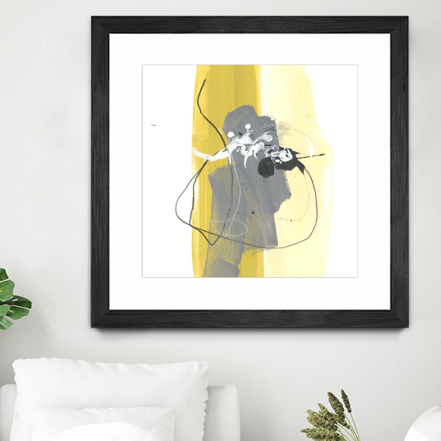 Catch Phrase III by June Erica Vess on GIANT ART - yellow abstract