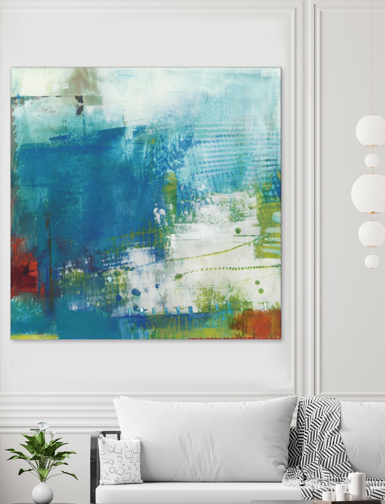 Hey Day III by Sue Jachimiec on GIANT ART - blue abstract