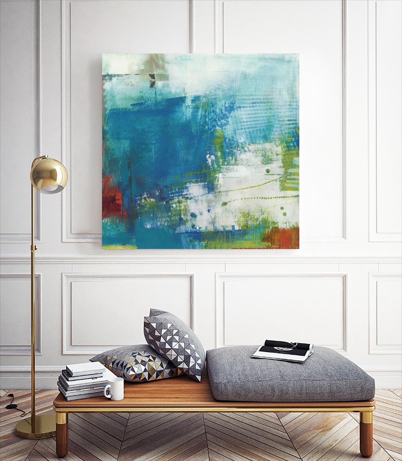 Hey Day III by Sue Jachimiec on GIANT ART - blue abstract