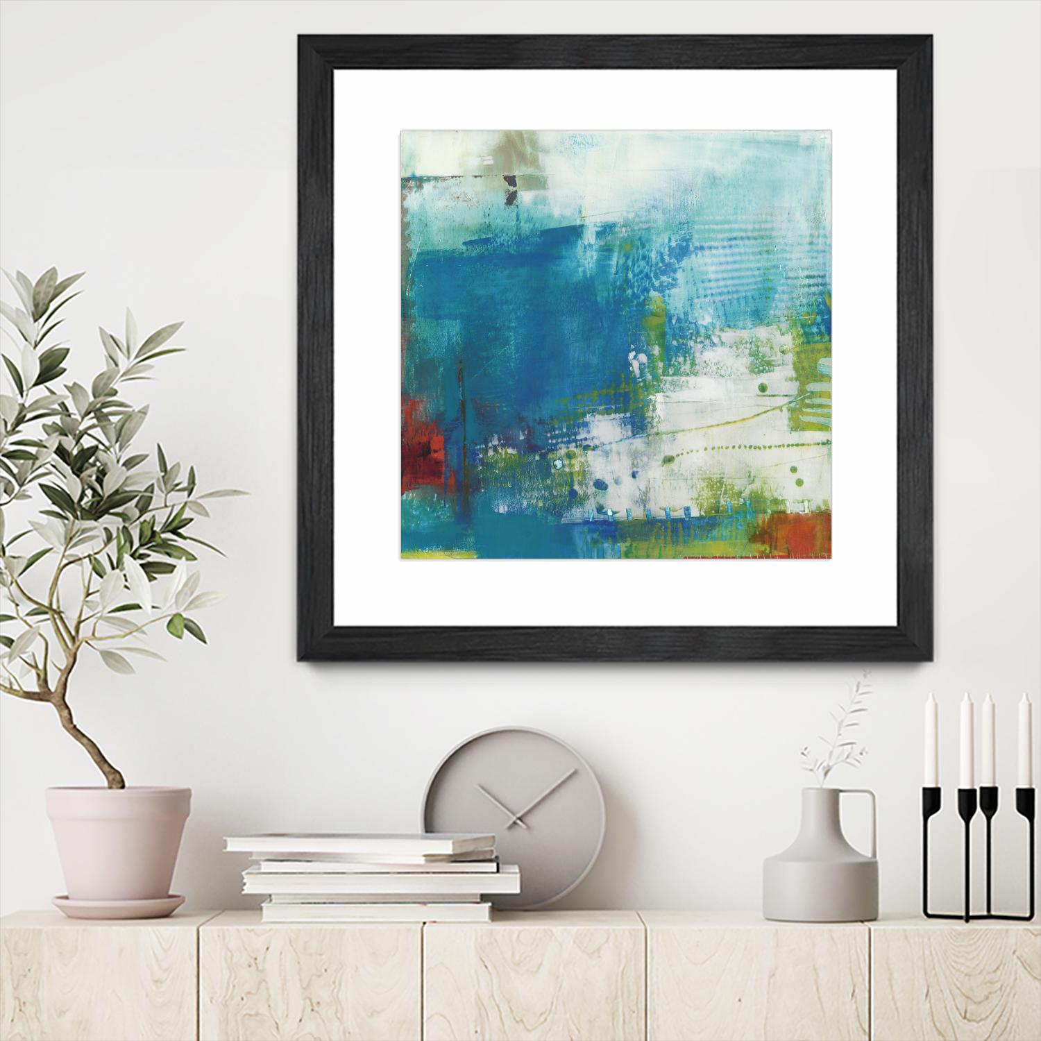 Hey Day III by Sue Jachimiec on GIANT ART - blue abstract