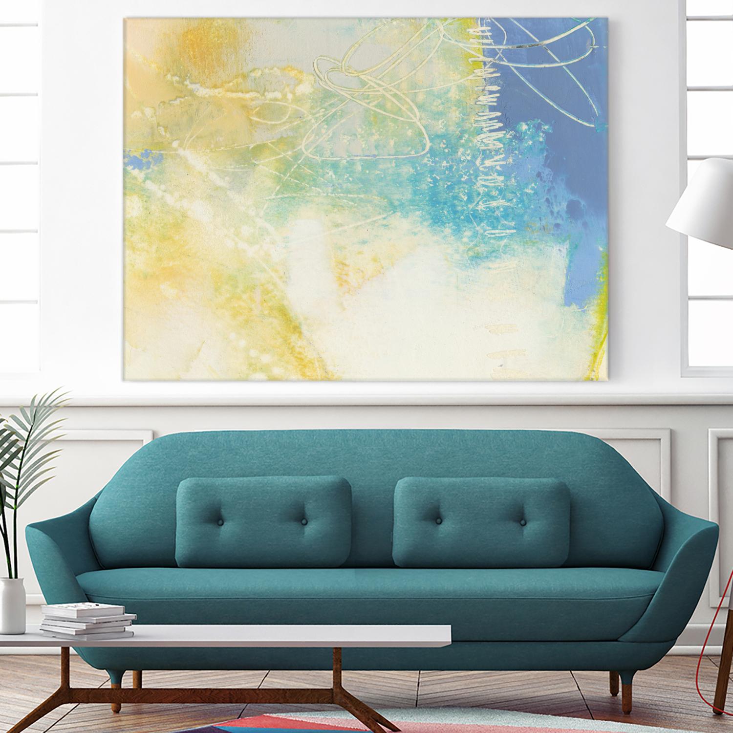 Blue Lux I by Sue Jachimiec on GIANT ART - blue abstract