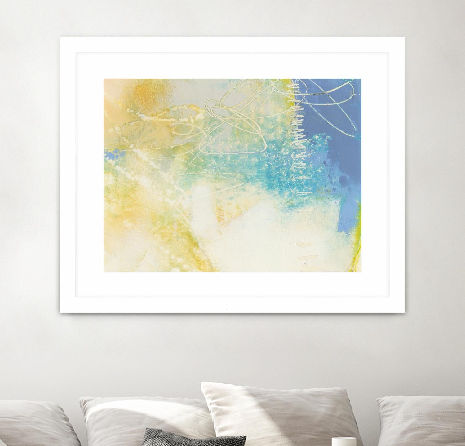 Blue Lux I by Sue Jachimiec on GIANT ART - blue abstract