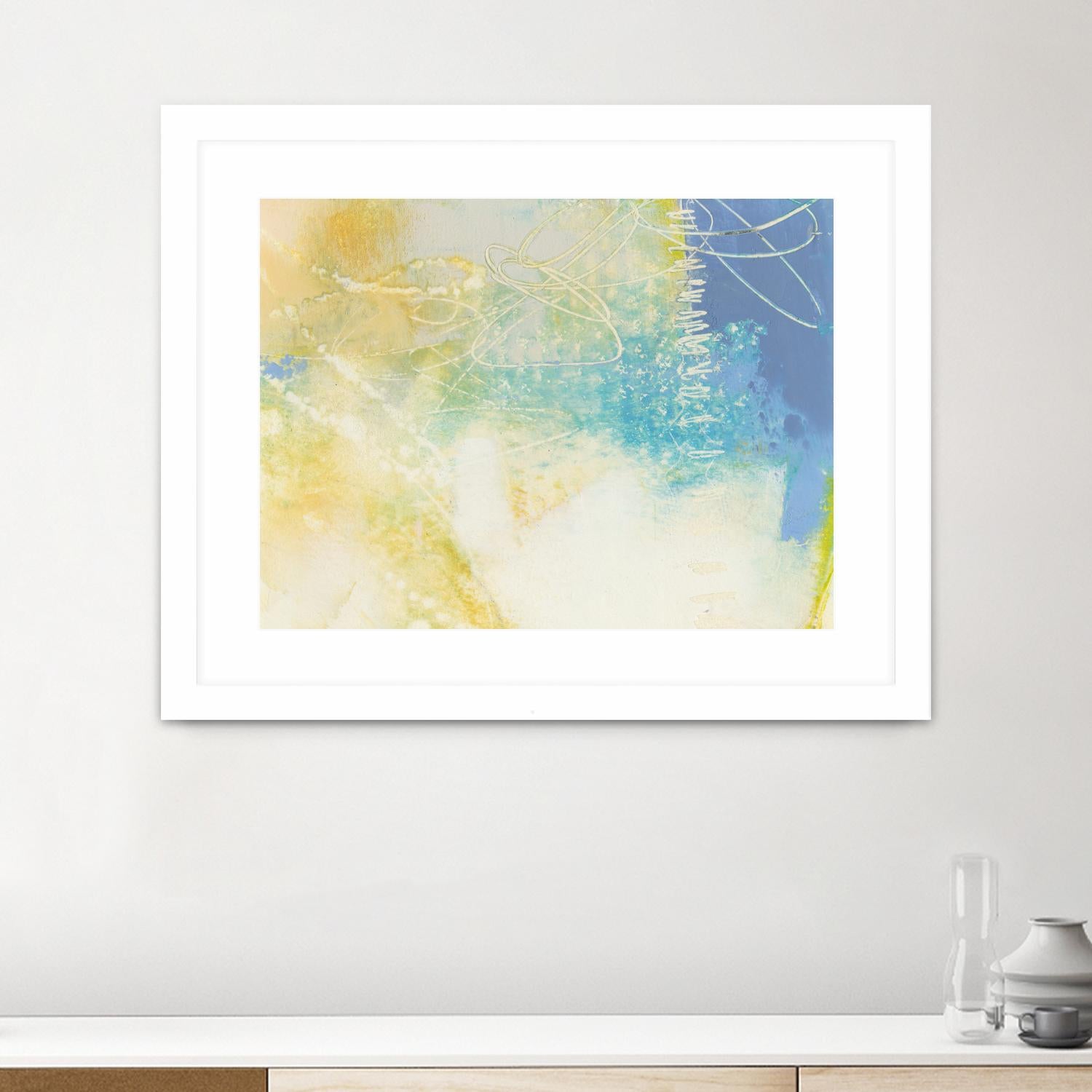 Blue Lux I by Sue Jachimiec on GIANT ART - blue abstract