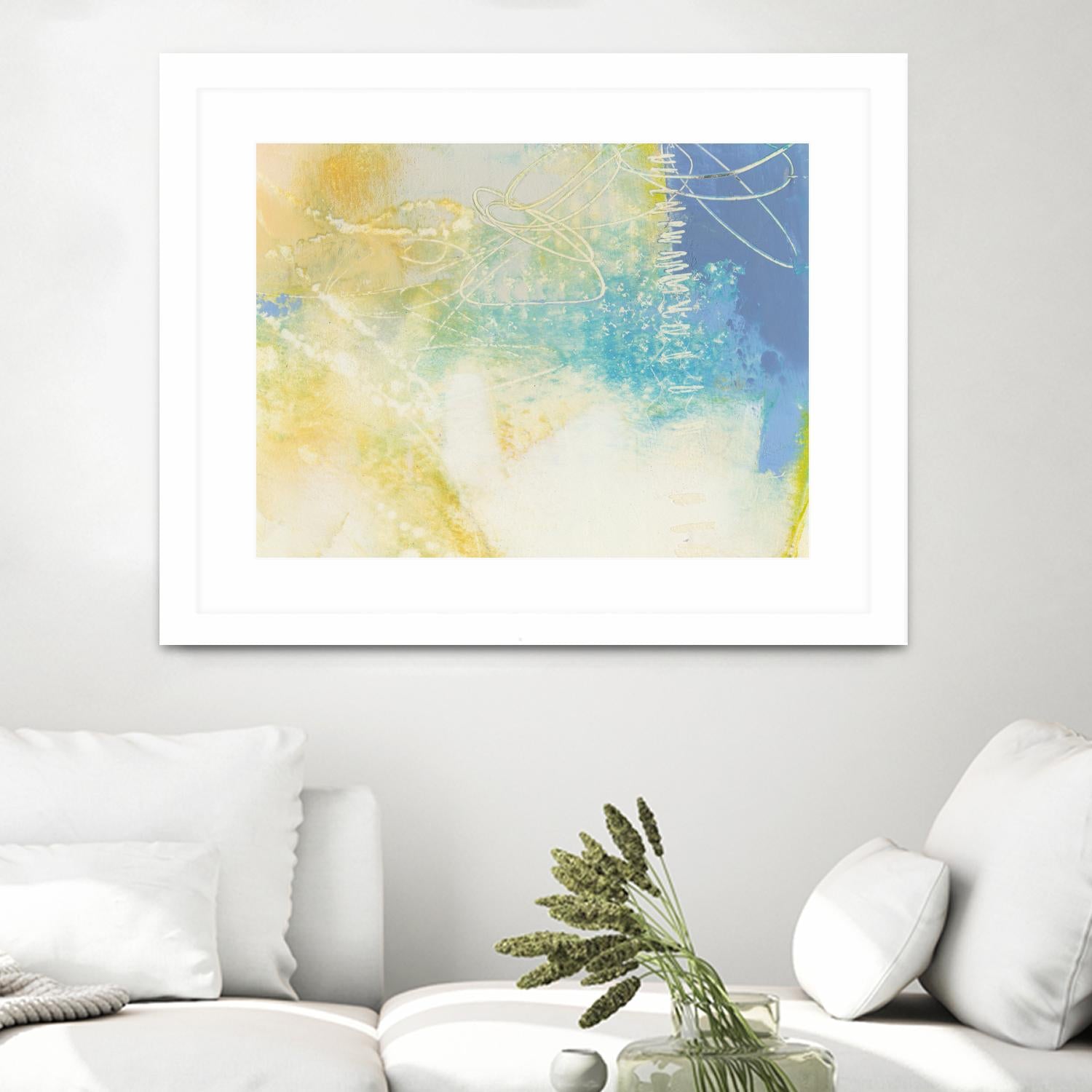 Blue Lux I by Sue Jachimiec on GIANT ART - blue abstract