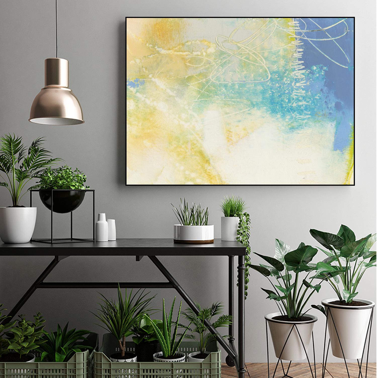 Blue Lux I by Sue Jachimiec on GIANT ART - blue abstract