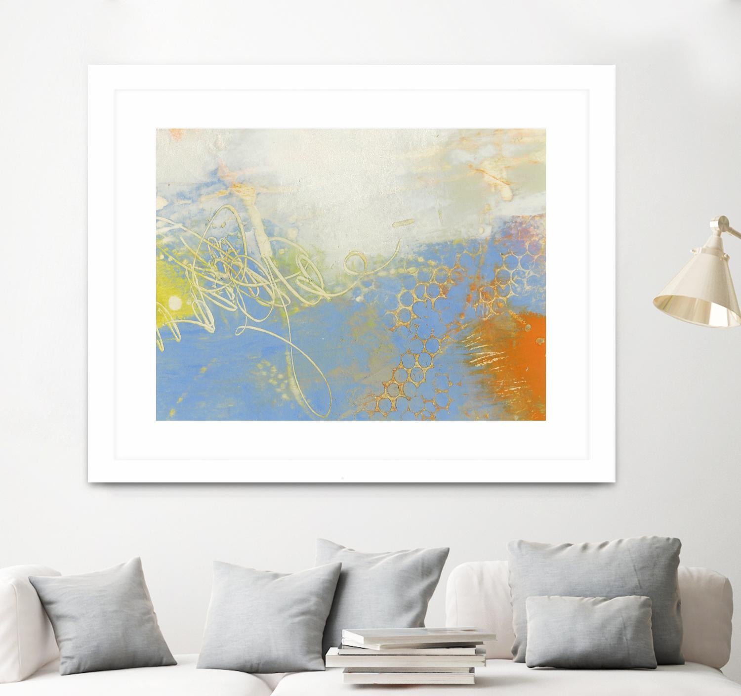 Blue Lux II by Sue Jachimiec on GIANT ART - blue abstract