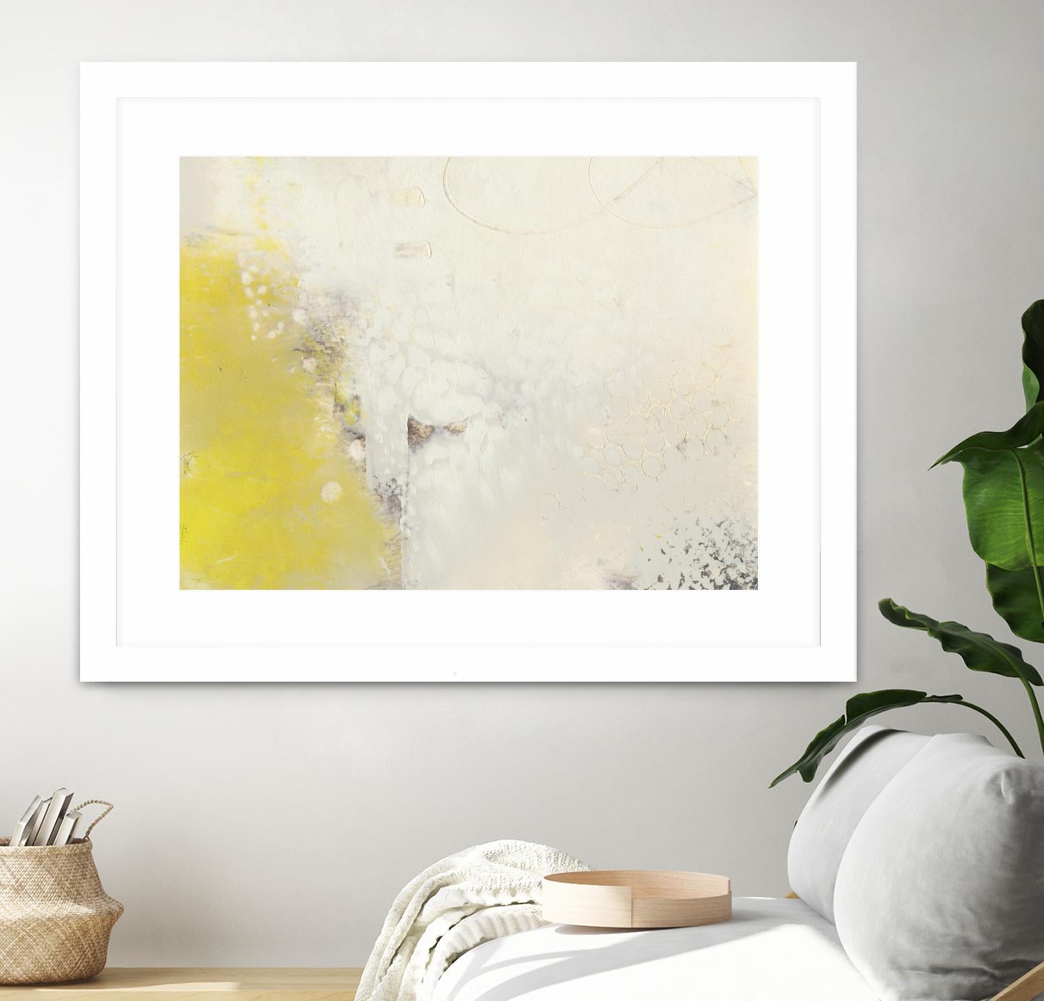 Yellow Lux I by Sue Jachimiec on GIANT ART - yellow abstract