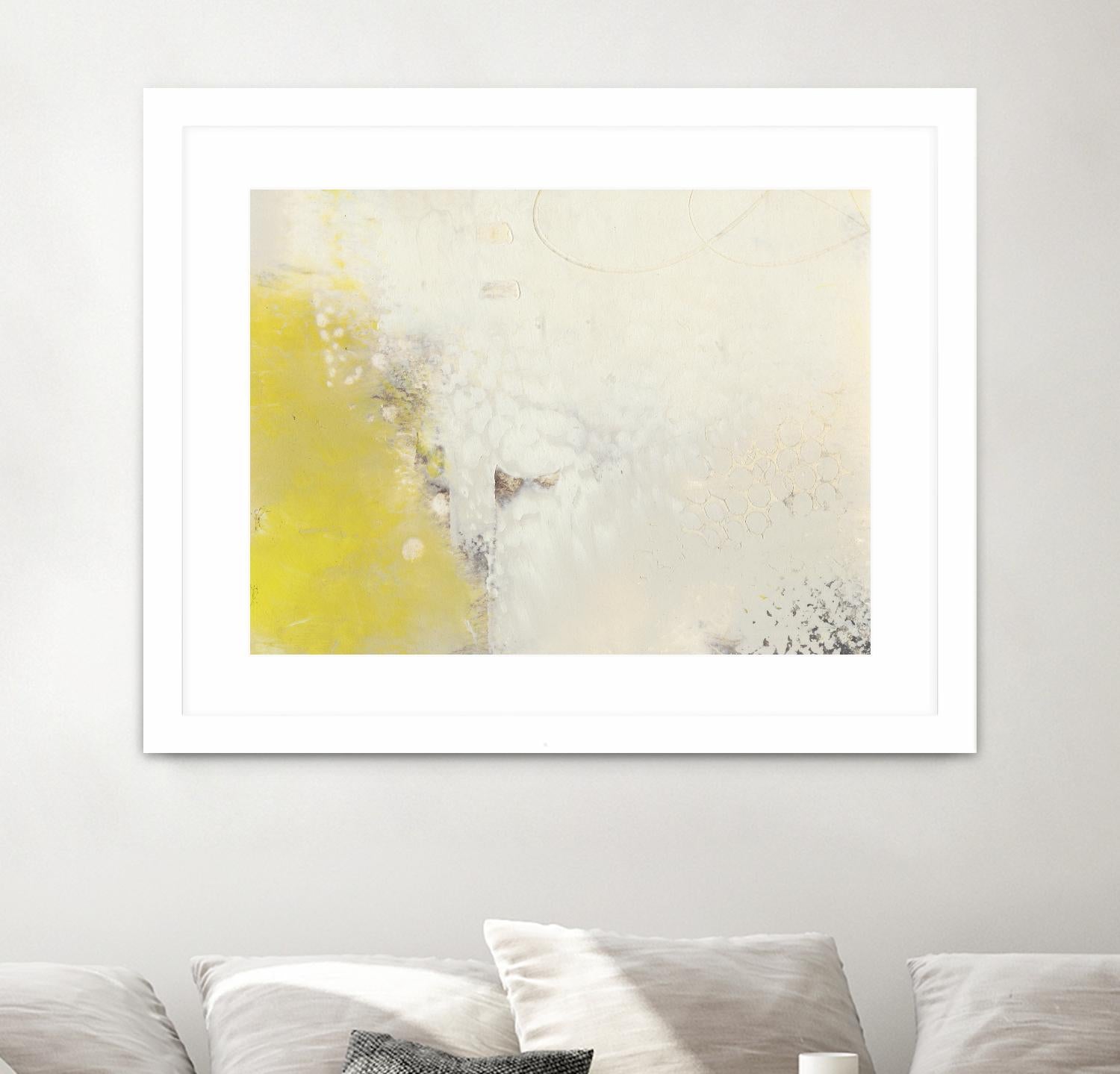 Yellow Lux I by Sue Jachimiec on GIANT ART - yellow abstract