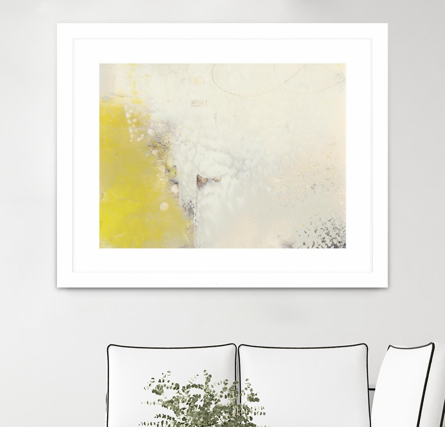 Yellow Lux I by Sue Jachimiec on GIANT ART - yellow abstract