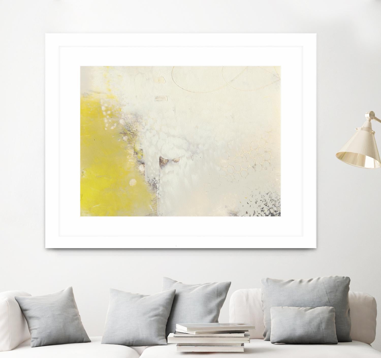 Yellow Lux I by Sue Jachimiec on GIANT ART - yellow abstract