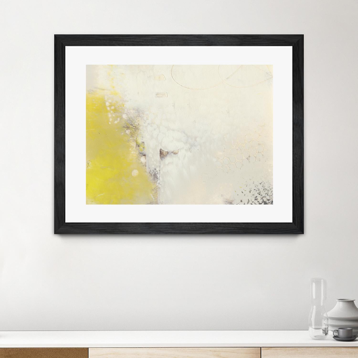 Yellow Lux I by Sue Jachimiec on GIANT ART - yellow abstract