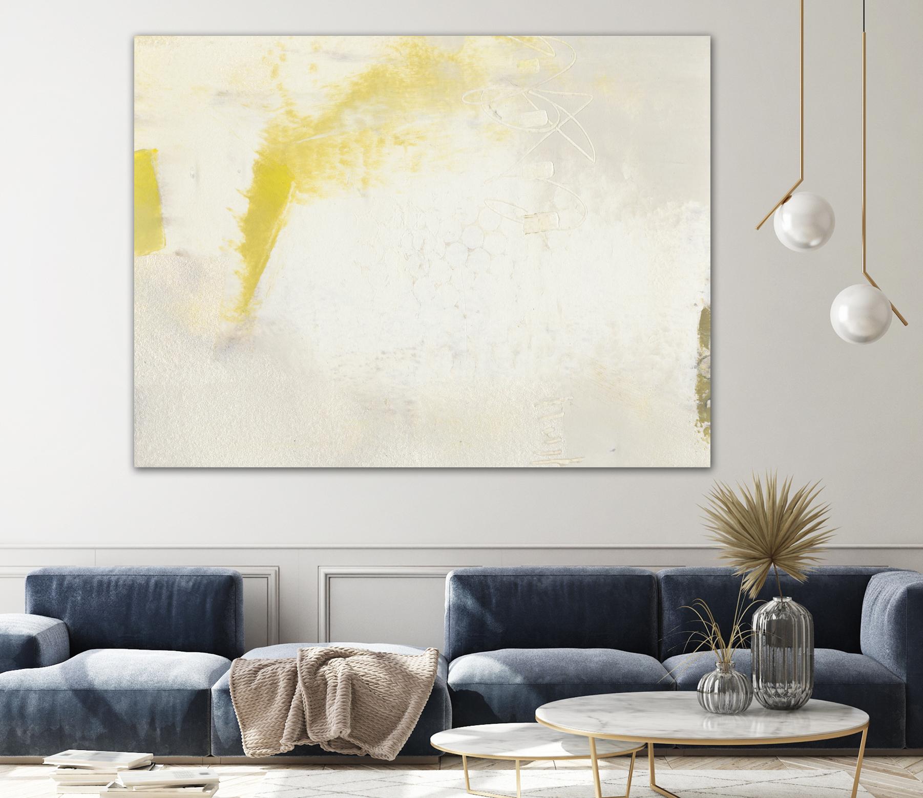Yellow Lux II by Sue Jachimiec on GIANT ART - yellow abstract