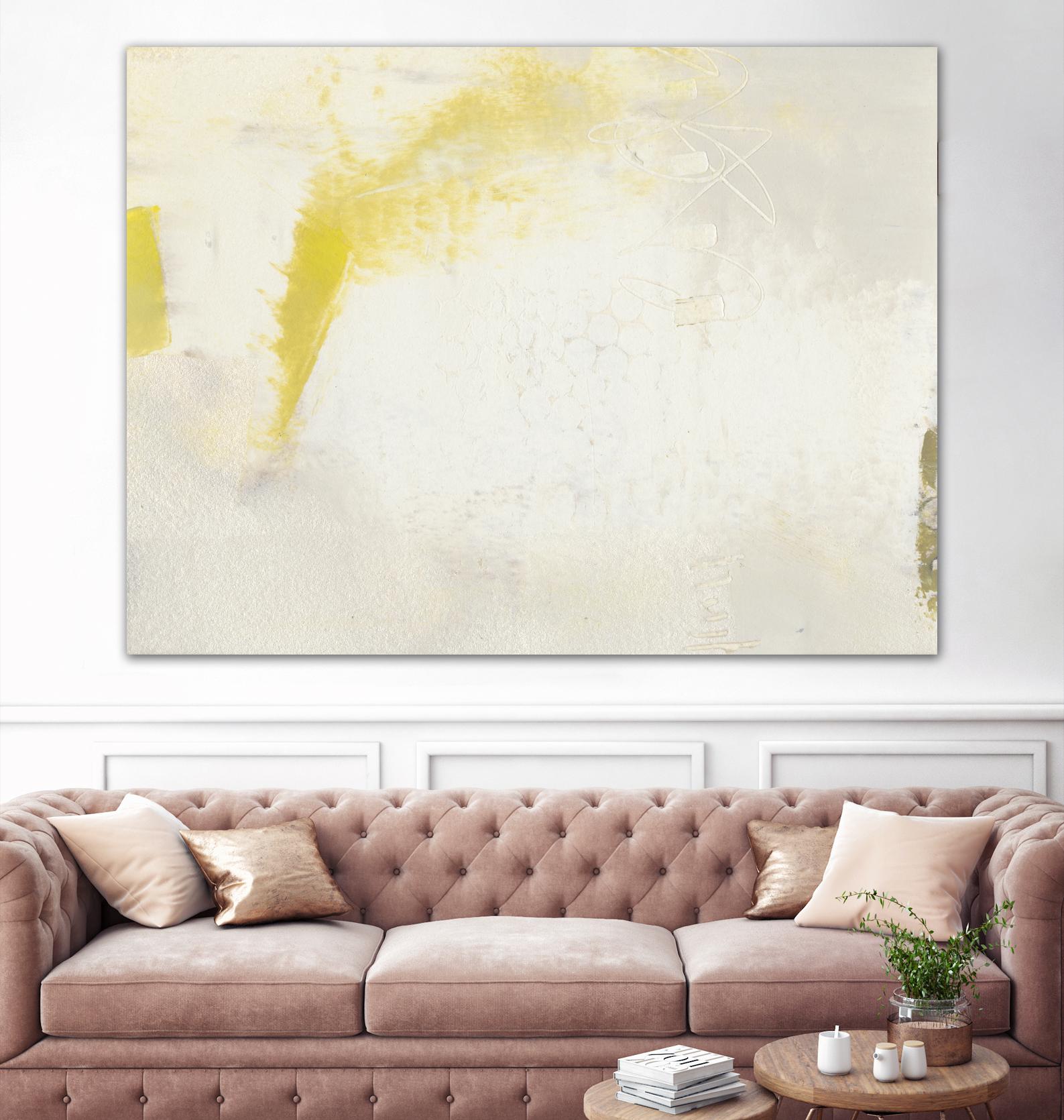 Yellow Lux II by Sue Jachimiec on GIANT ART - yellow abstract