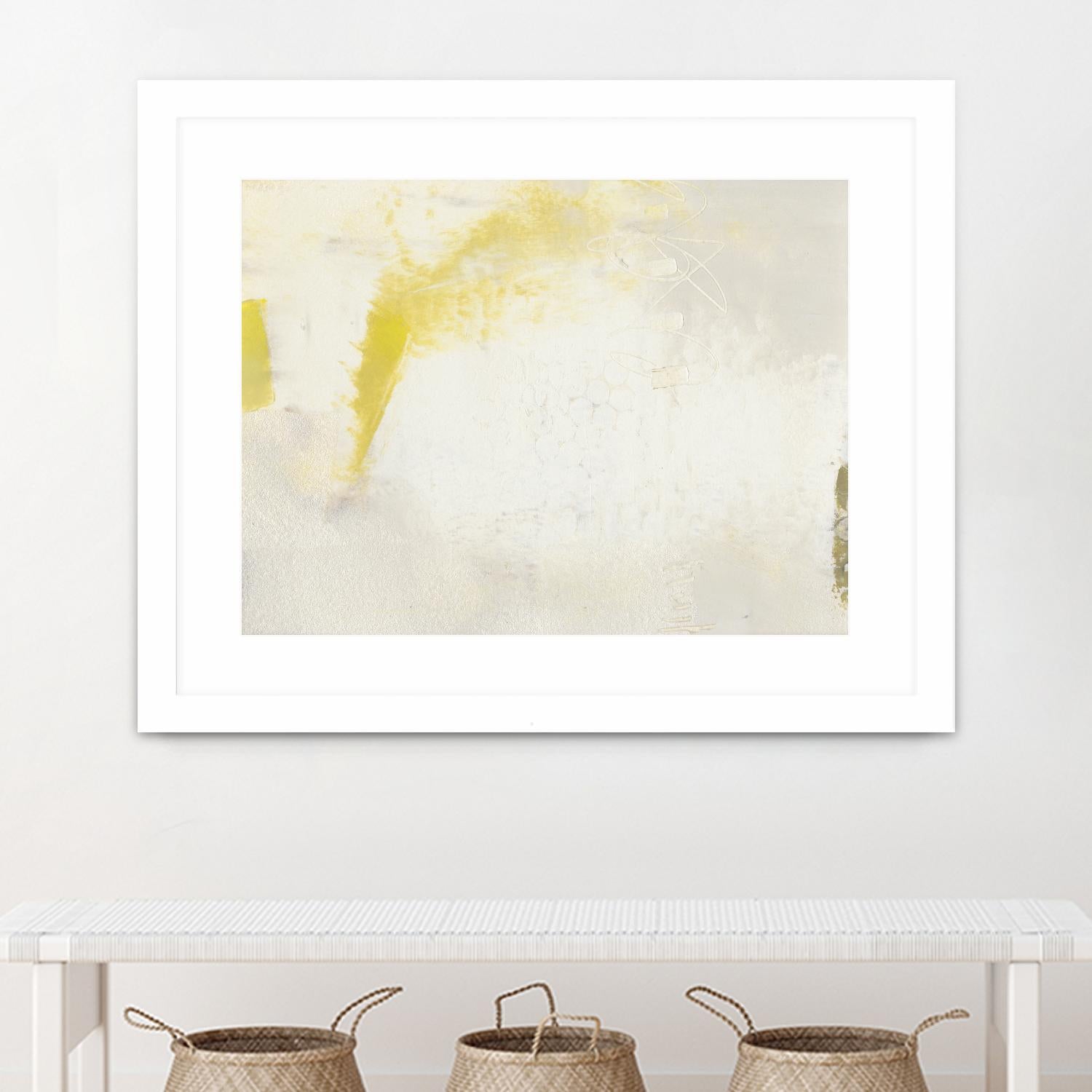 Yellow Lux II by Sue Jachimiec on GIANT ART - yellow abstract
