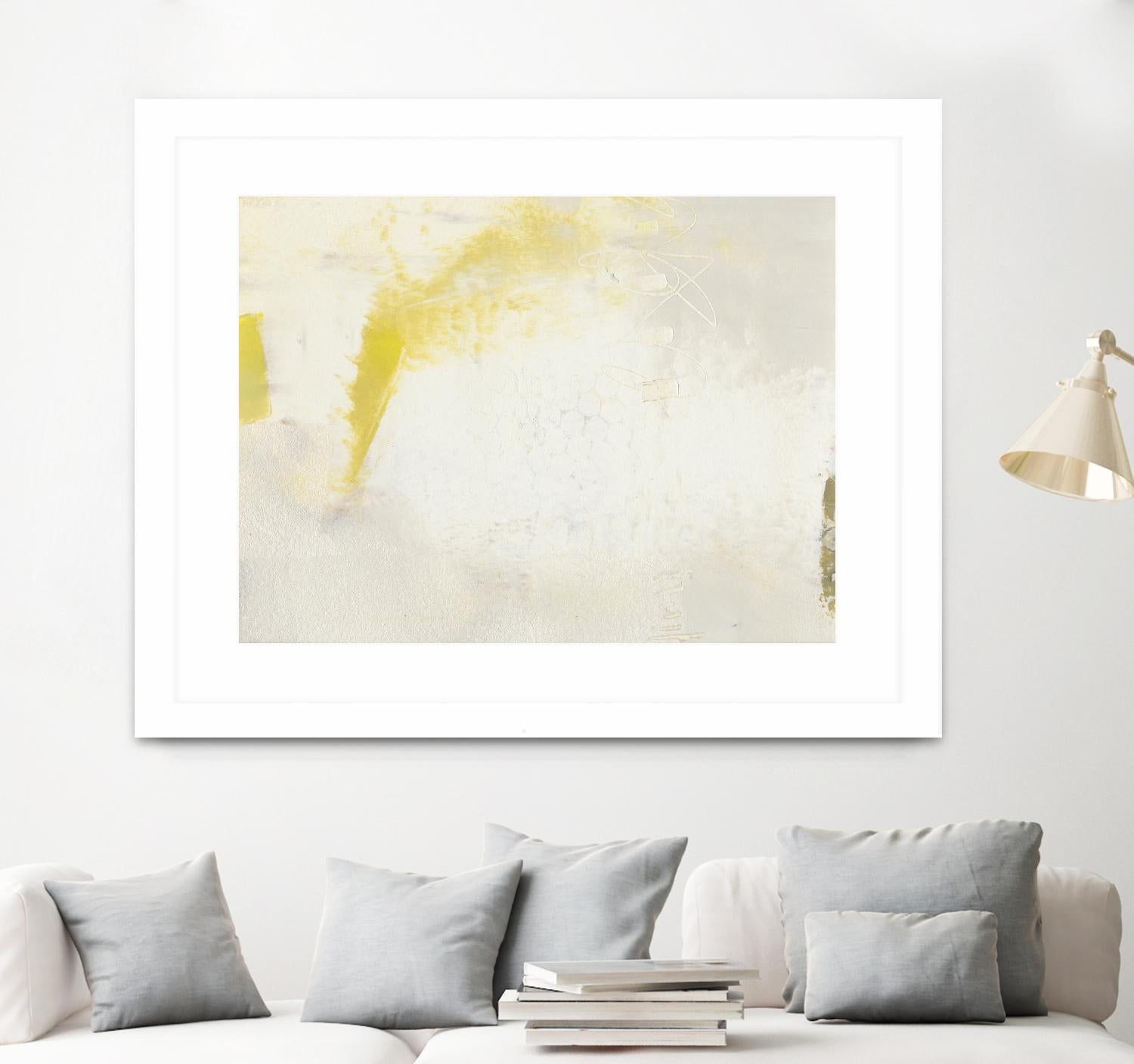 Yellow Lux II by Sue Jachimiec on GIANT ART - yellow abstract