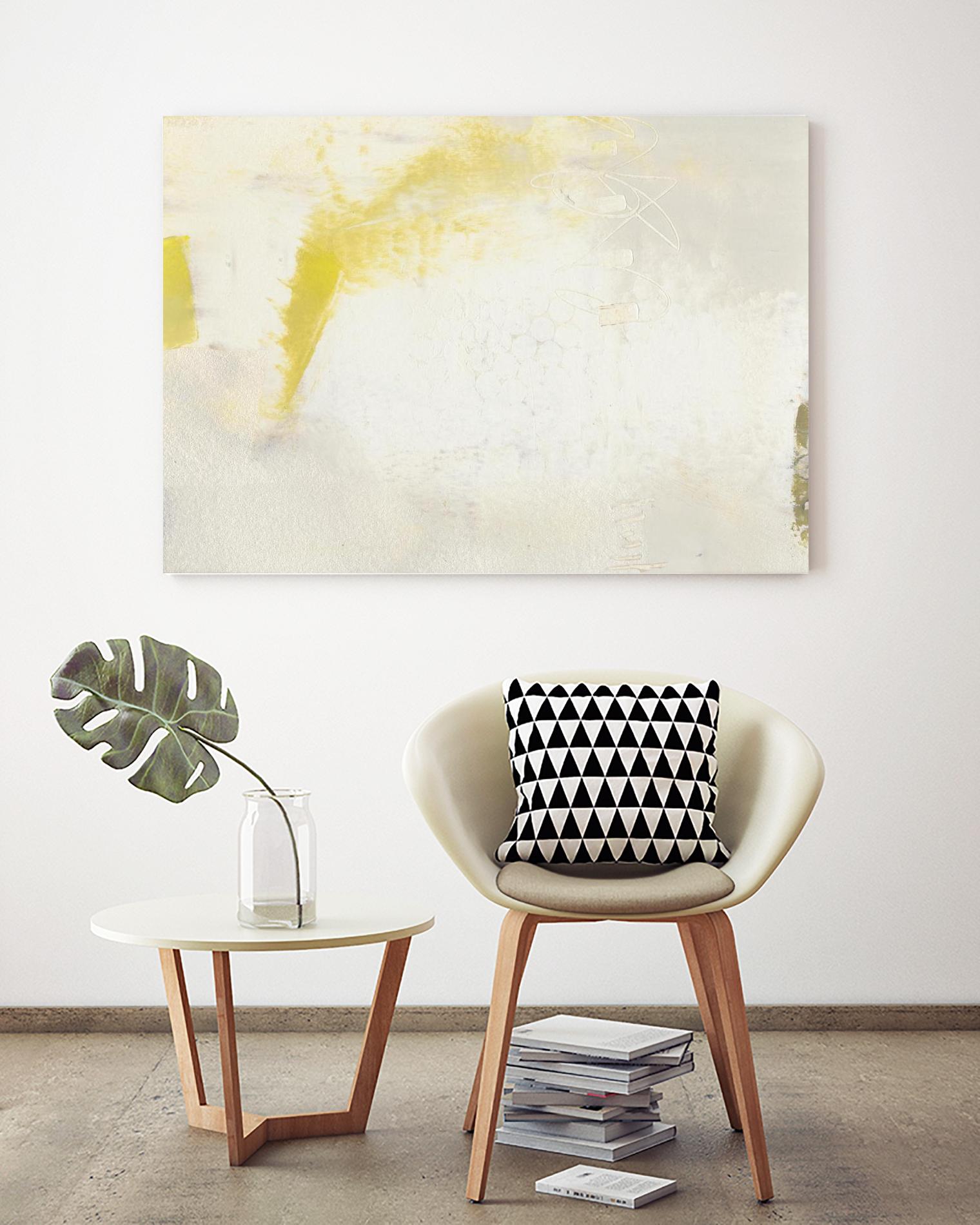 Yellow Lux II by Sue Jachimiec on GIANT ART - yellow abstract