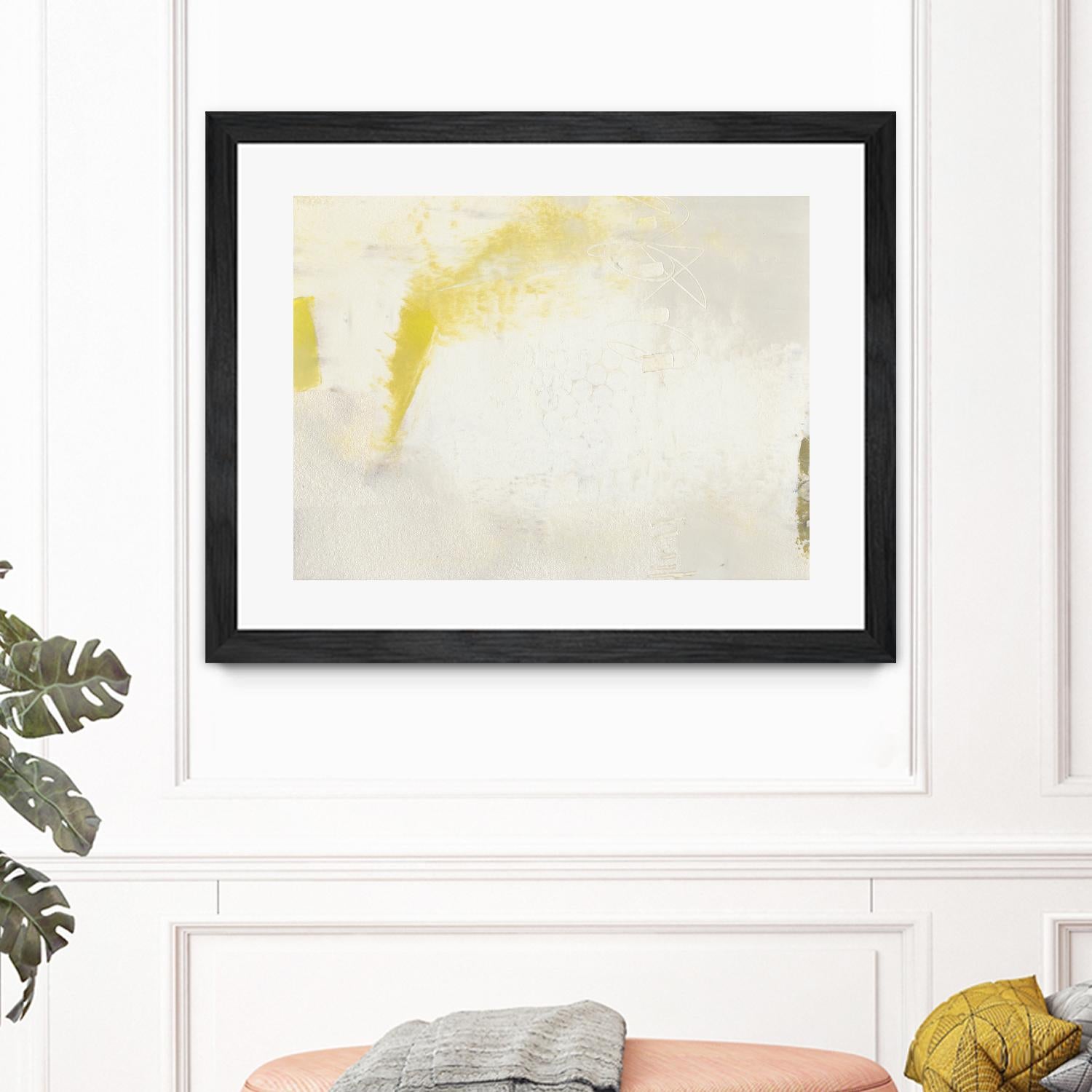 Yellow Lux II by Sue Jachimiec on GIANT ART - yellow abstract