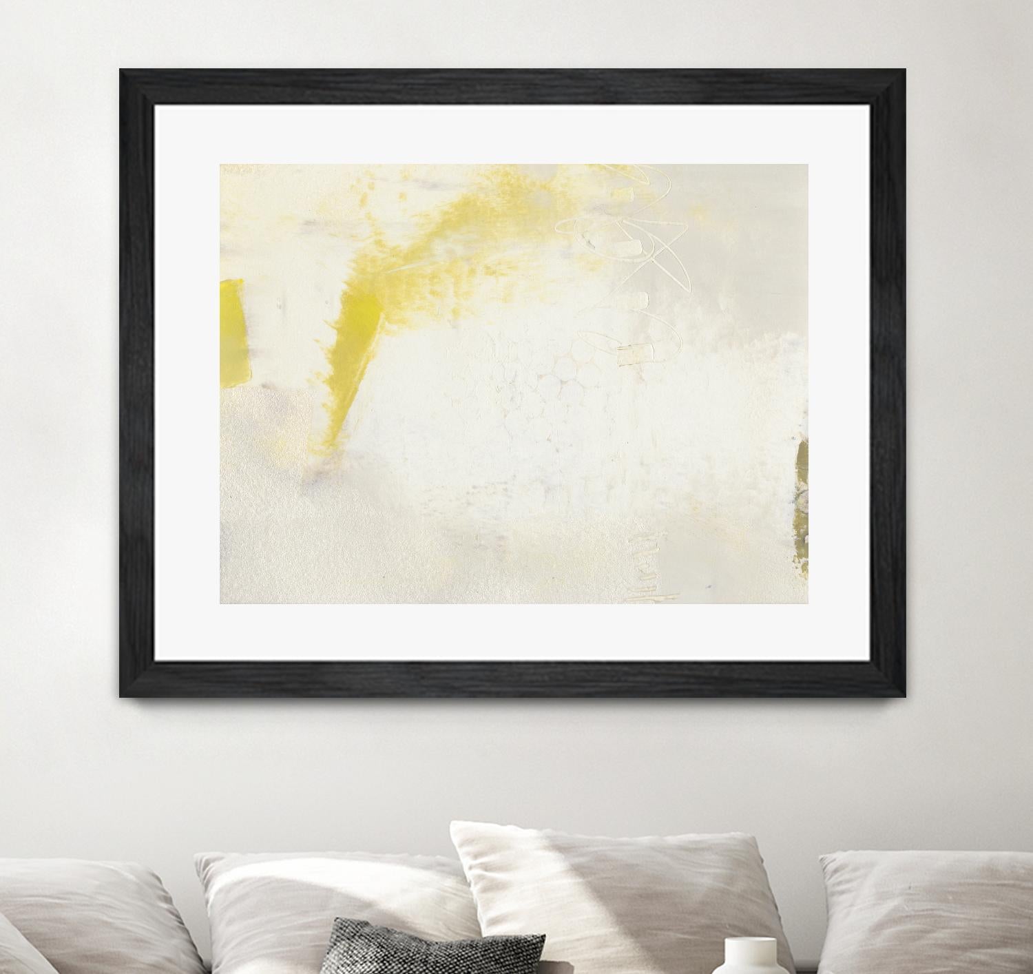 Yellow Lux II by Sue Jachimiec on GIANT ART - yellow abstract