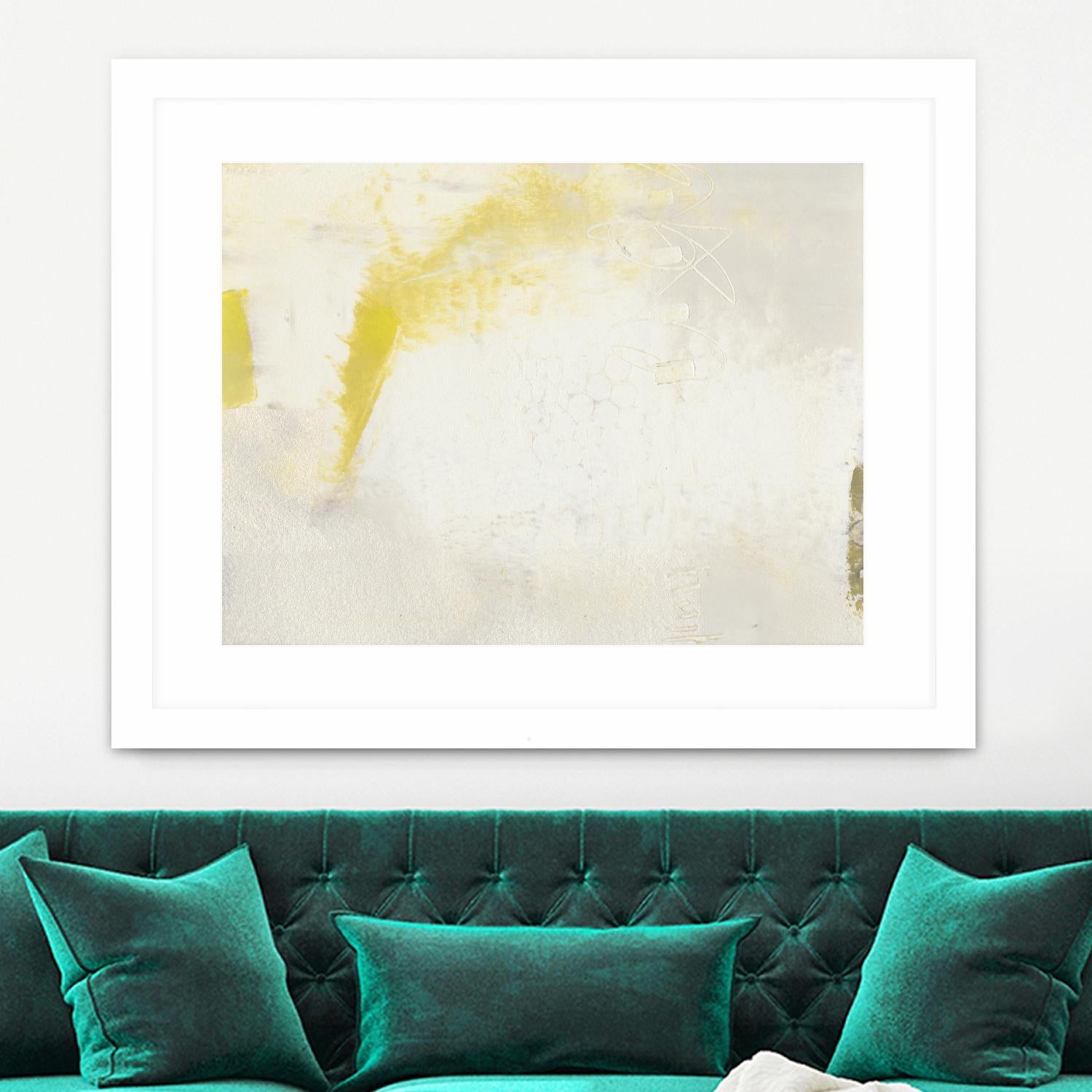 Yellow Lux II by Sue Jachimiec on GIANT ART - yellow abstract