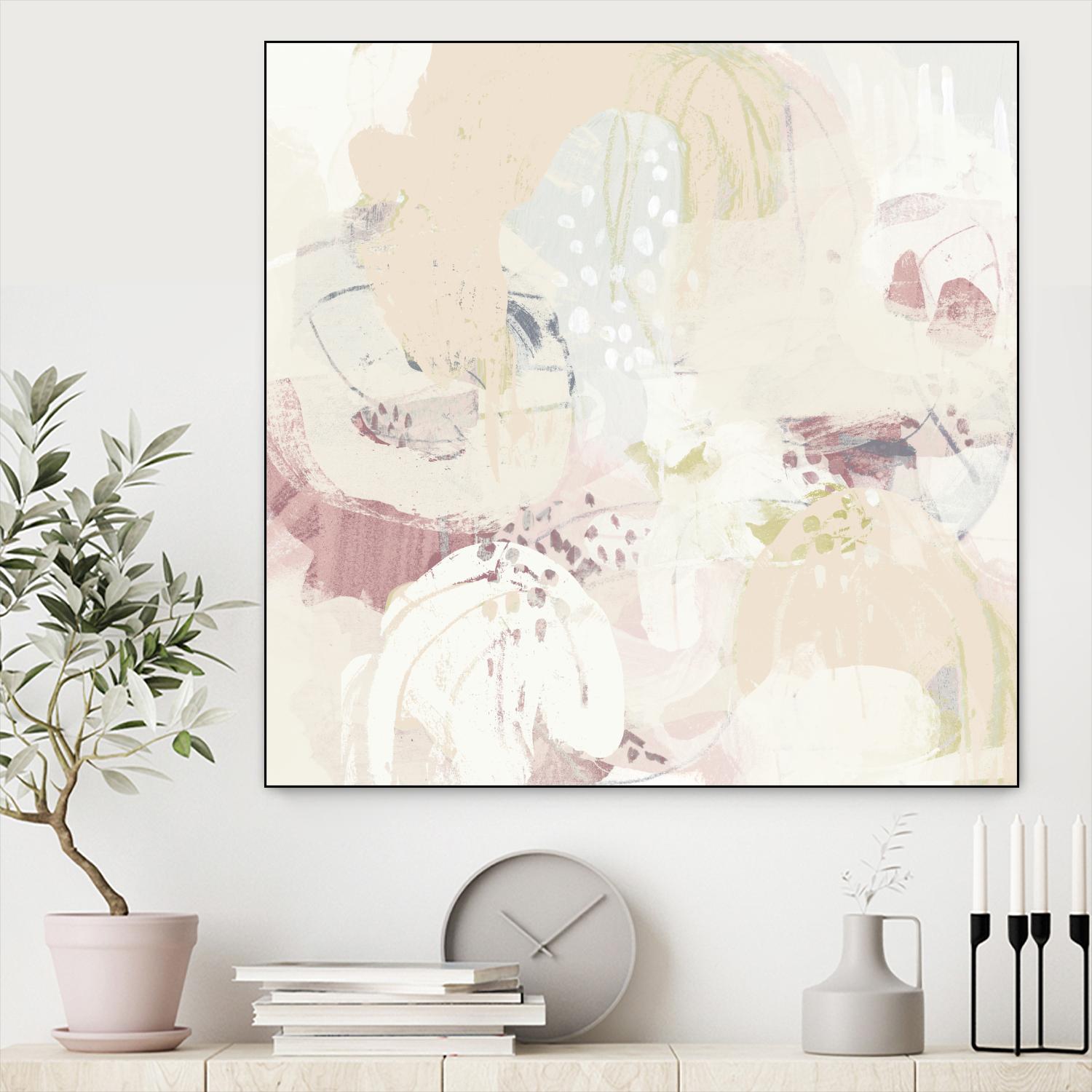 Hanami I by June Erica Vess on GIANT ART - pink abstract