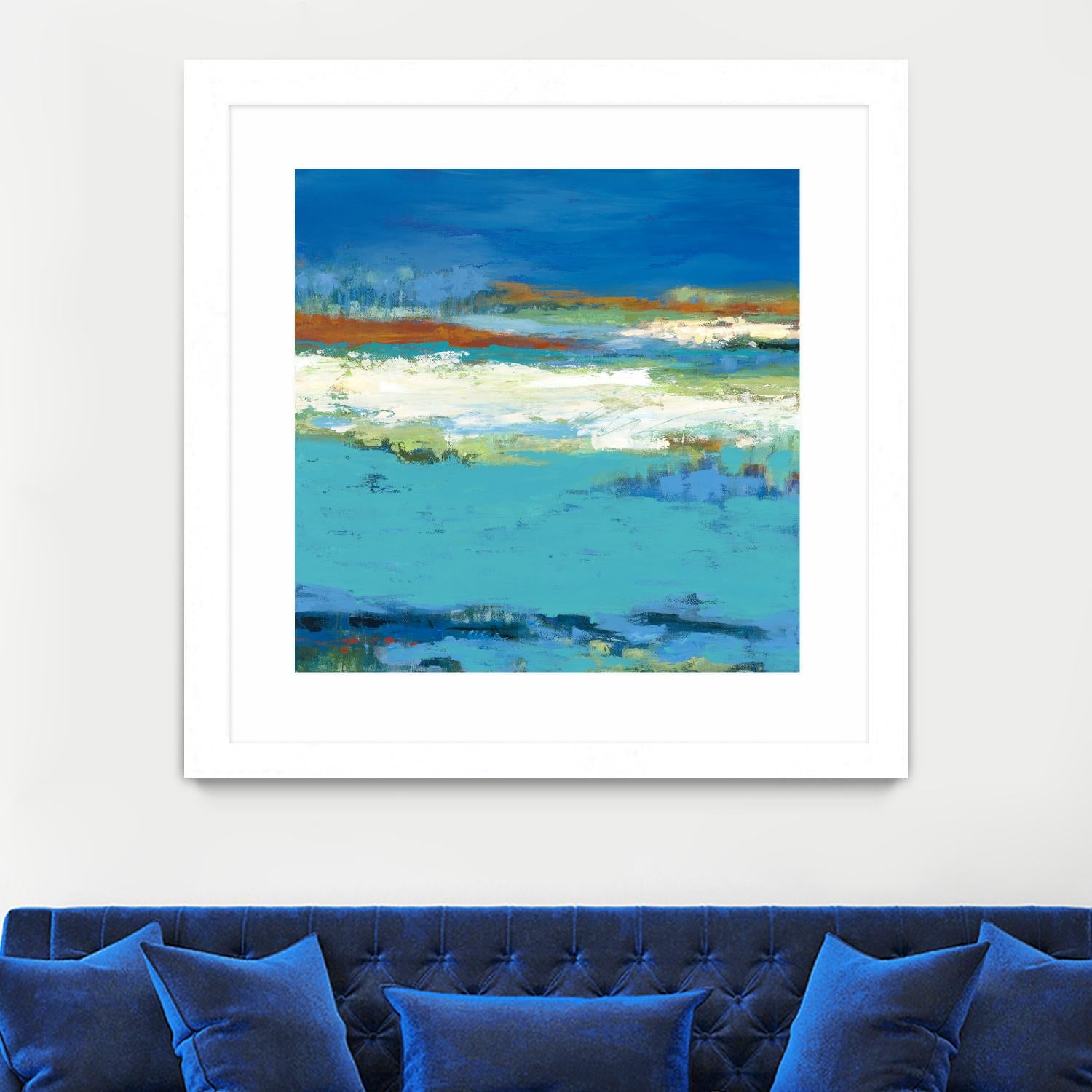 Aisle of White by Janet Bothne on GIANT ART - blue abstract
