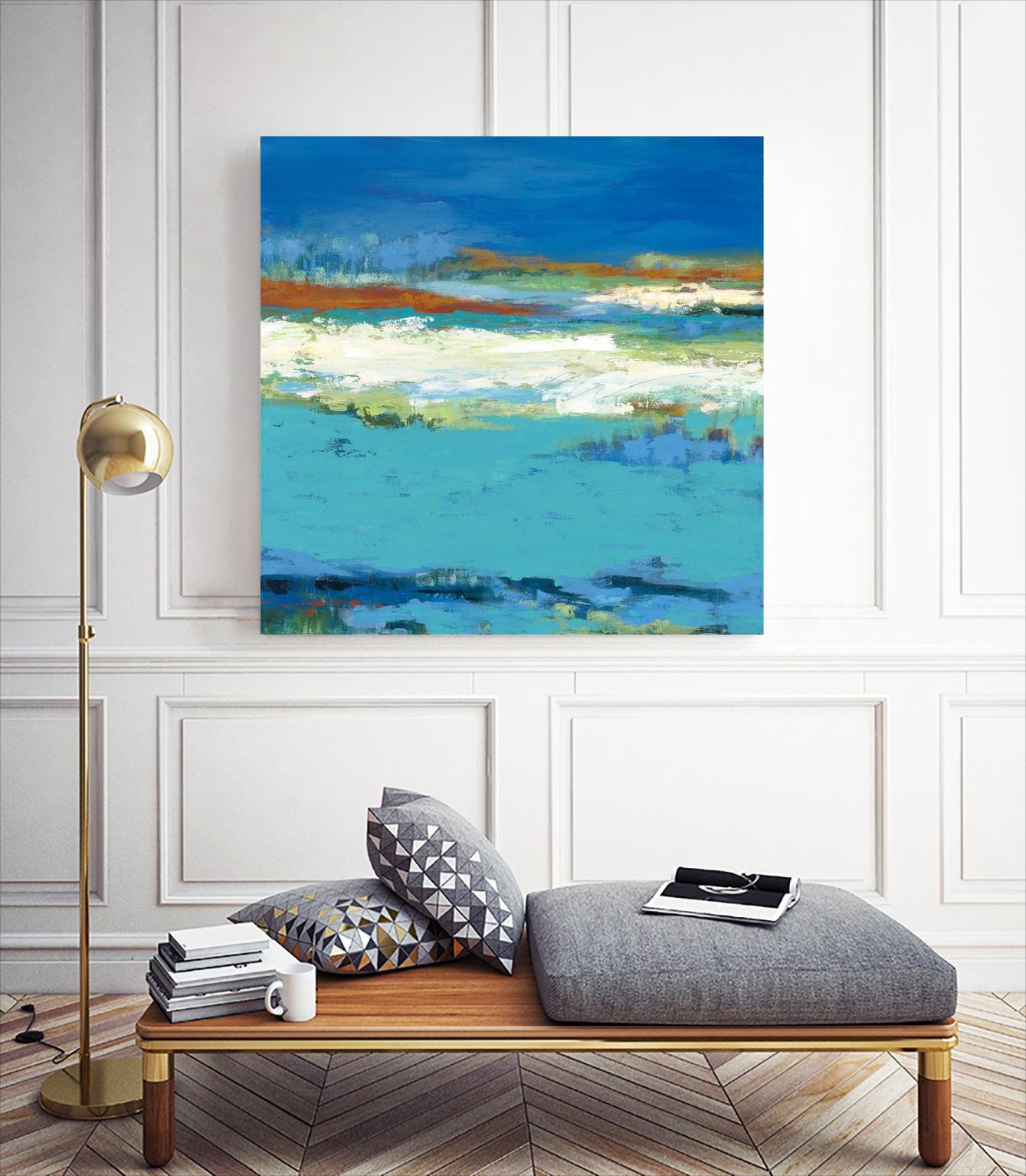 Aisle of White by Janet Bothne on GIANT ART - blue abstract