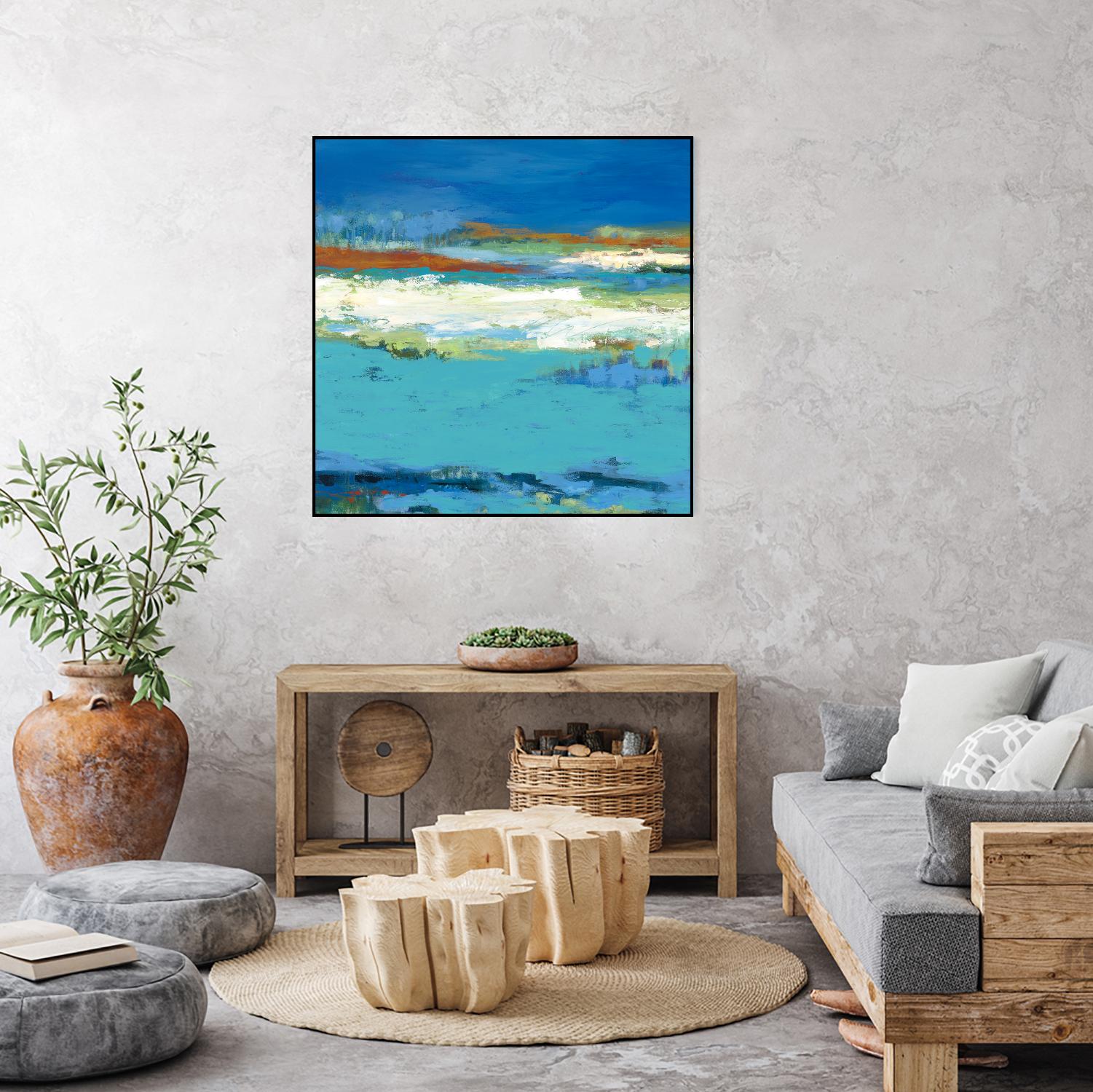 Aisle of White by Janet Bothne on GIANT ART - blue abstract