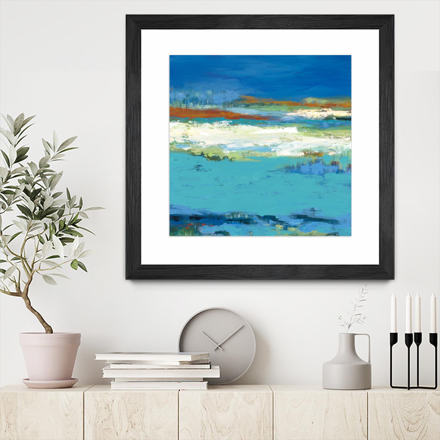 Aisle of White by Janet Bothne on GIANT ART - blue abstract