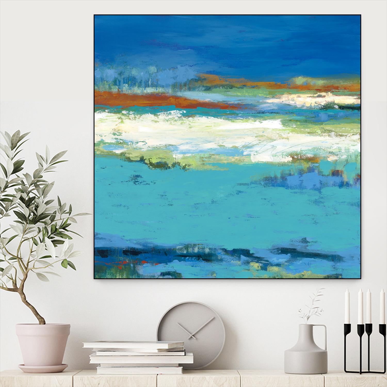 Aisle of White by Janet Bothne on GIANT ART - blue abstract