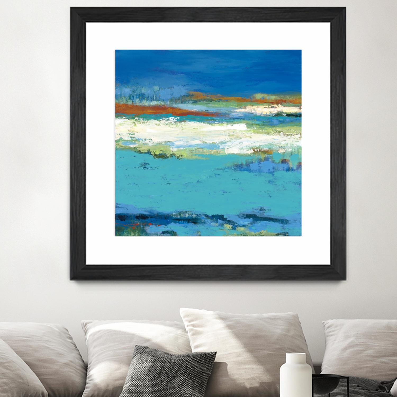 Aisle of White by Janet Bothne on GIANT ART - blue abstract