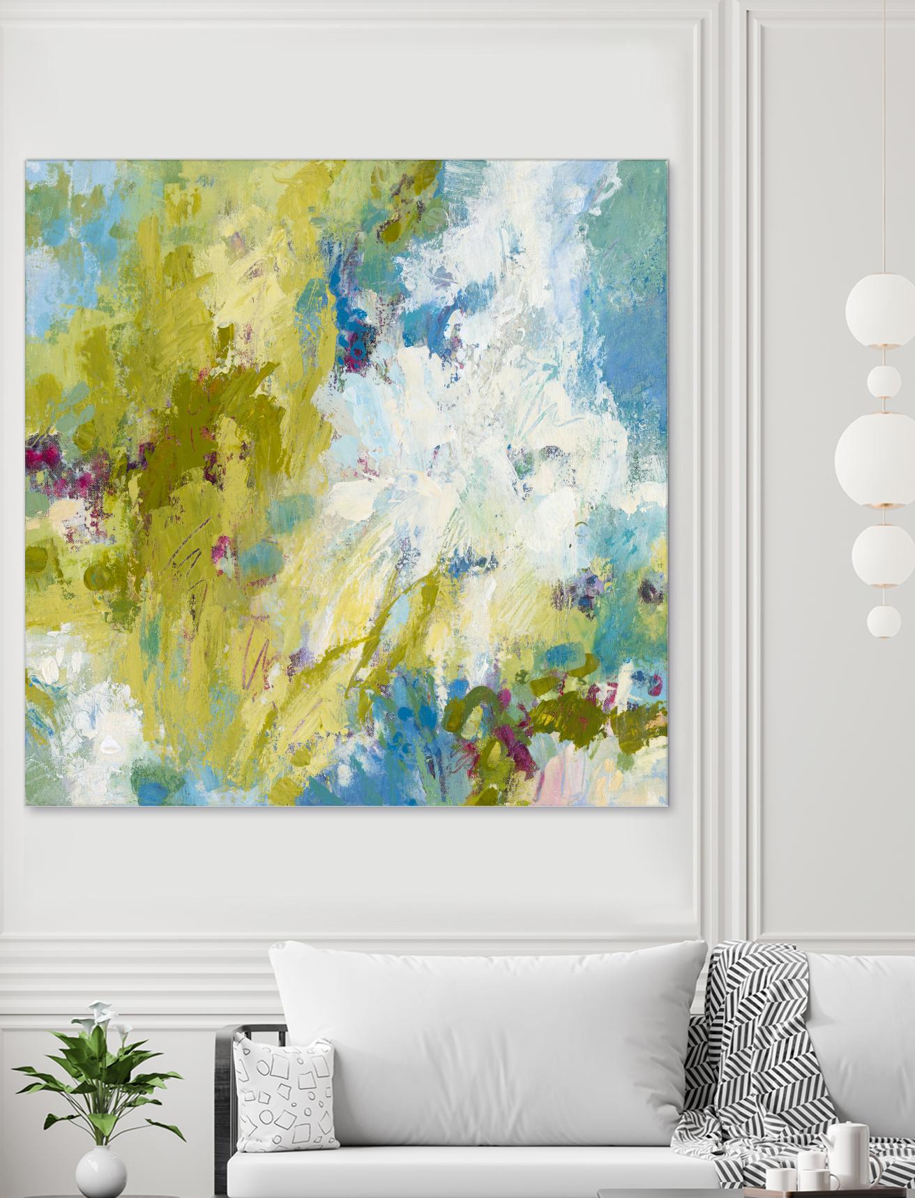 Sunday's Promise by Janet Bothne on GIANT ART - yellow abstract