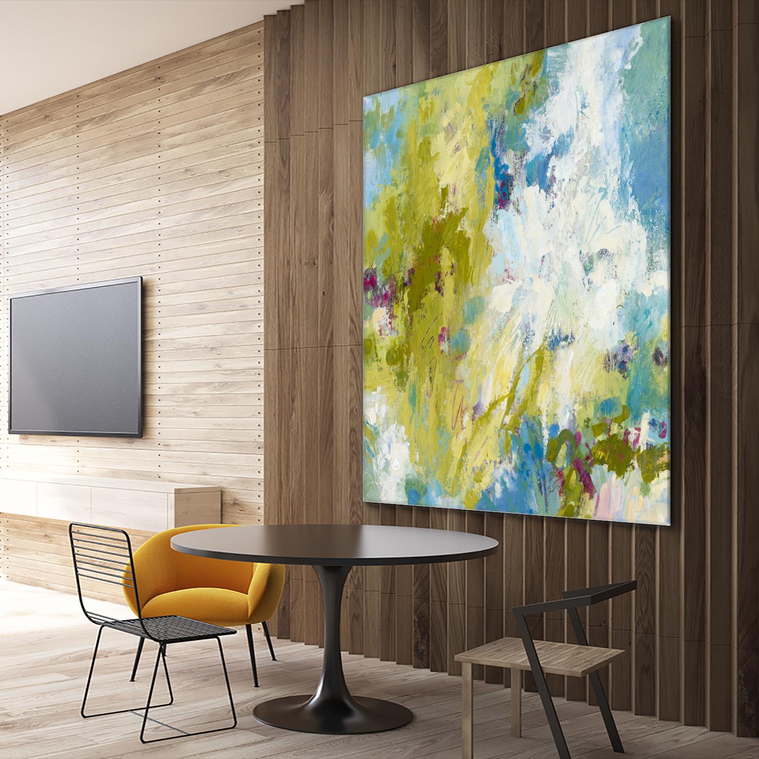 Sunday's Promise by Janet Bothne on GIANT ART - yellow abstract